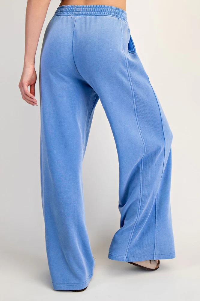 Aqua Mineral Wash Wide Leg Sweatpants - Image 3
