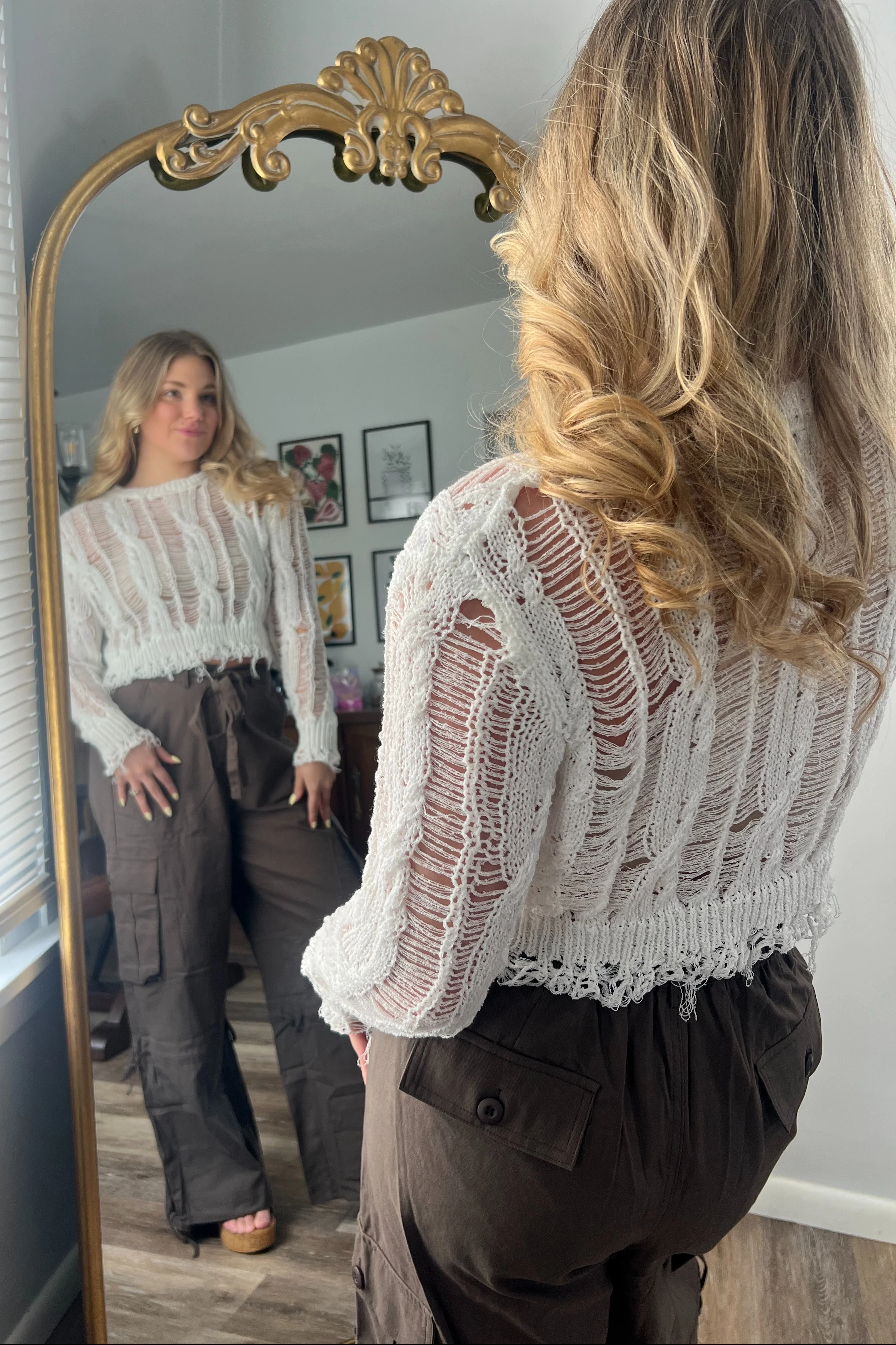 Ash High-Rise Drawstring Cargo Wide Leg Pants - Image 5