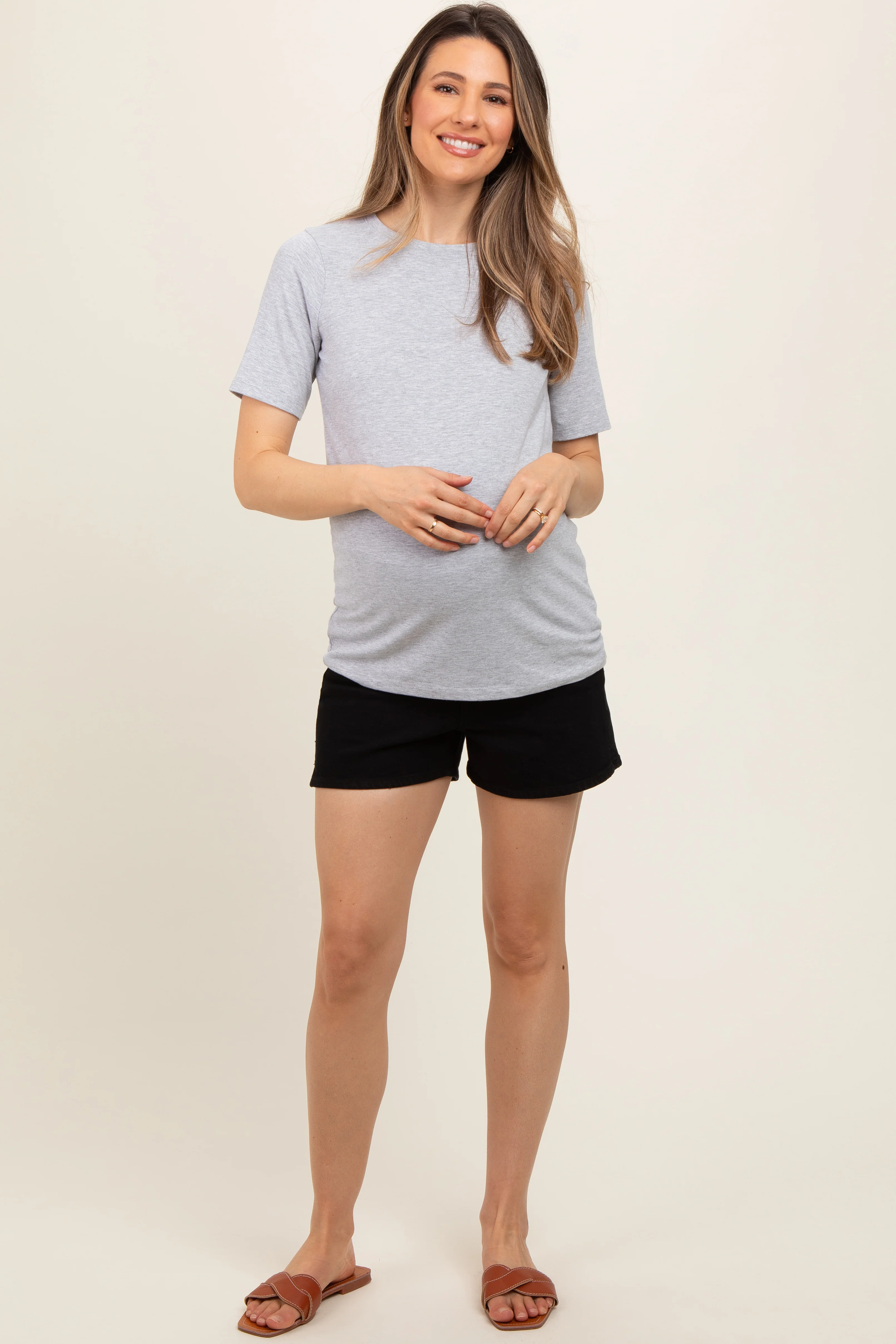 Back Basic Maternity Shorts - Image 2