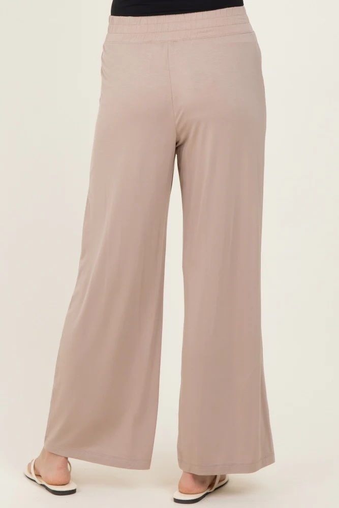 Beige Ankle Wide Leg Pants - Image 9