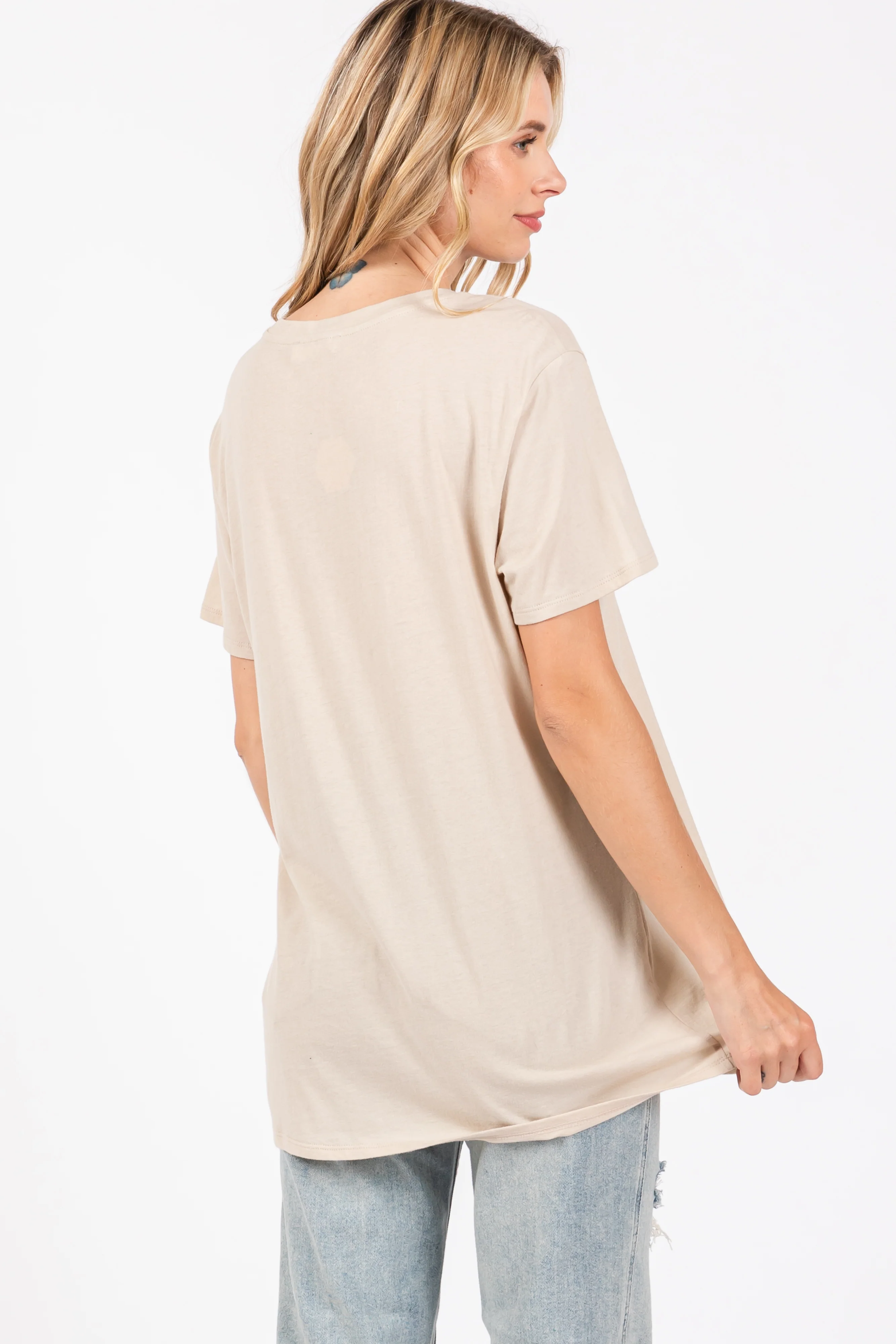Beige Basic Tee - Image 3