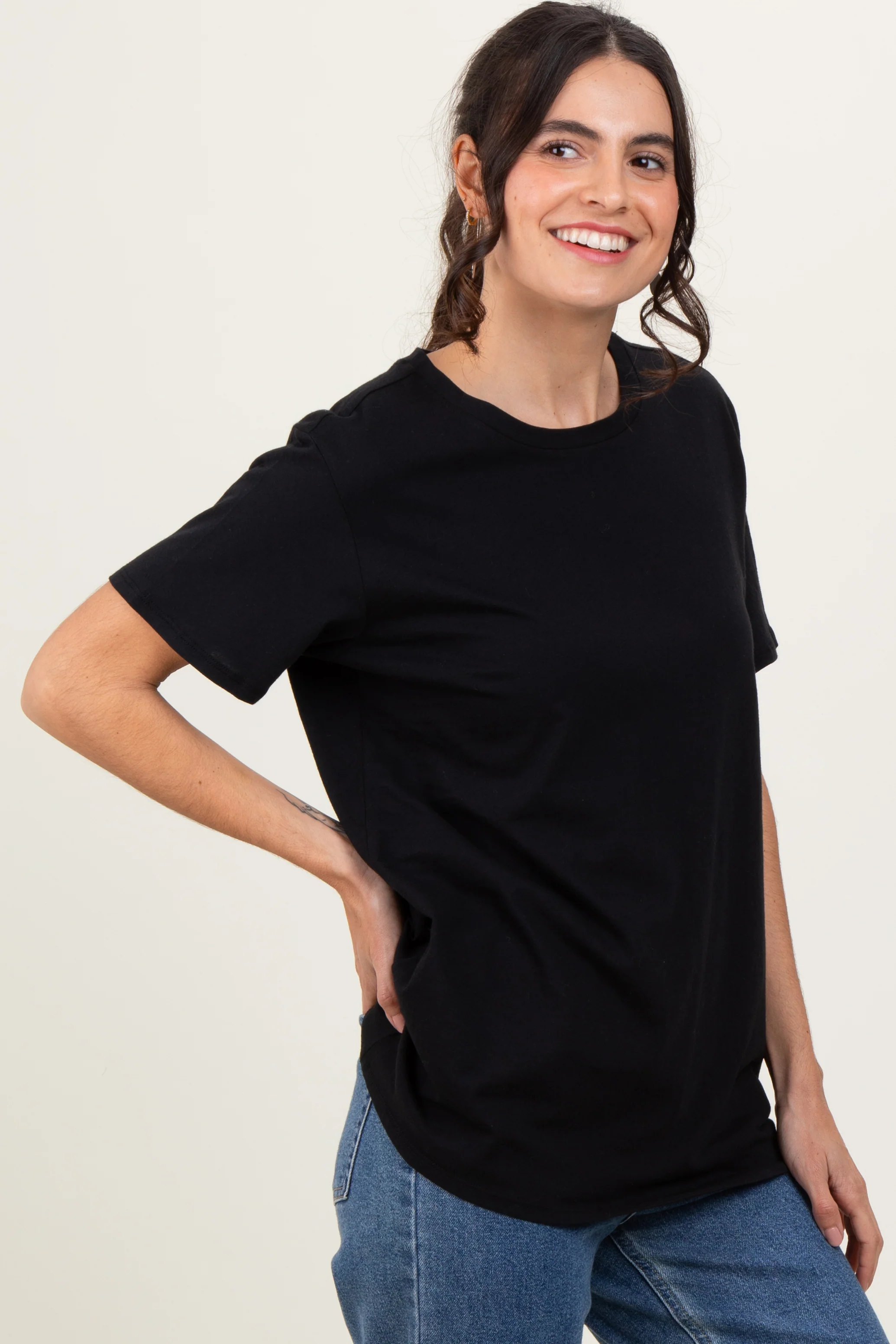 Black Basic Tee - Image 3