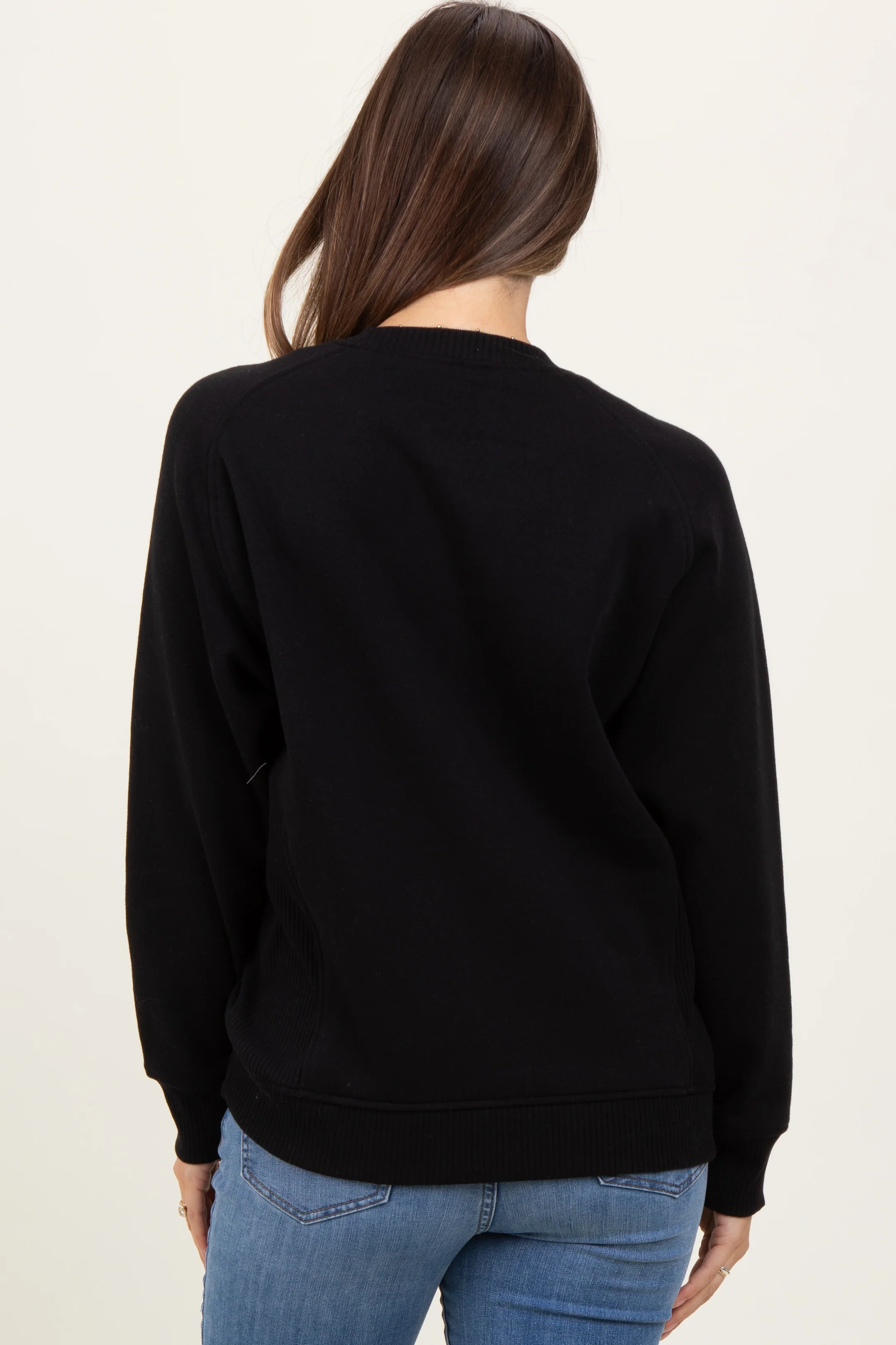 Black Fleece Maternity Sweatshirt - Image 4