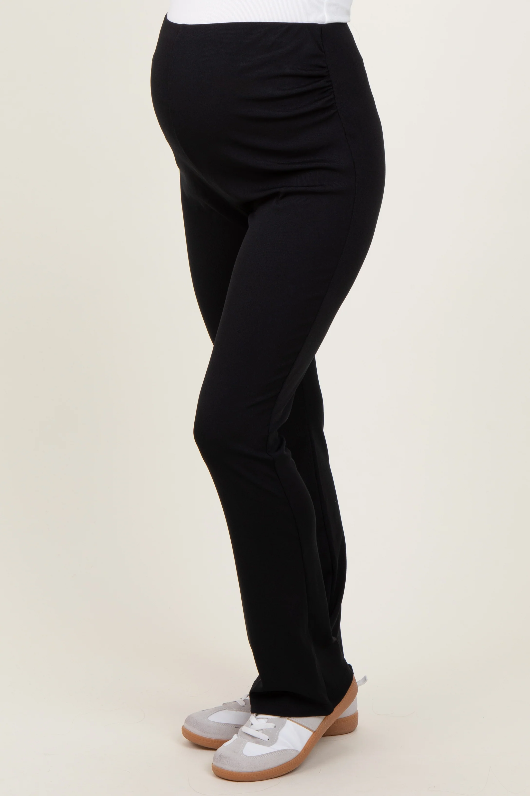 Black High Waist Maternity Kick Flare Pants - Image 5