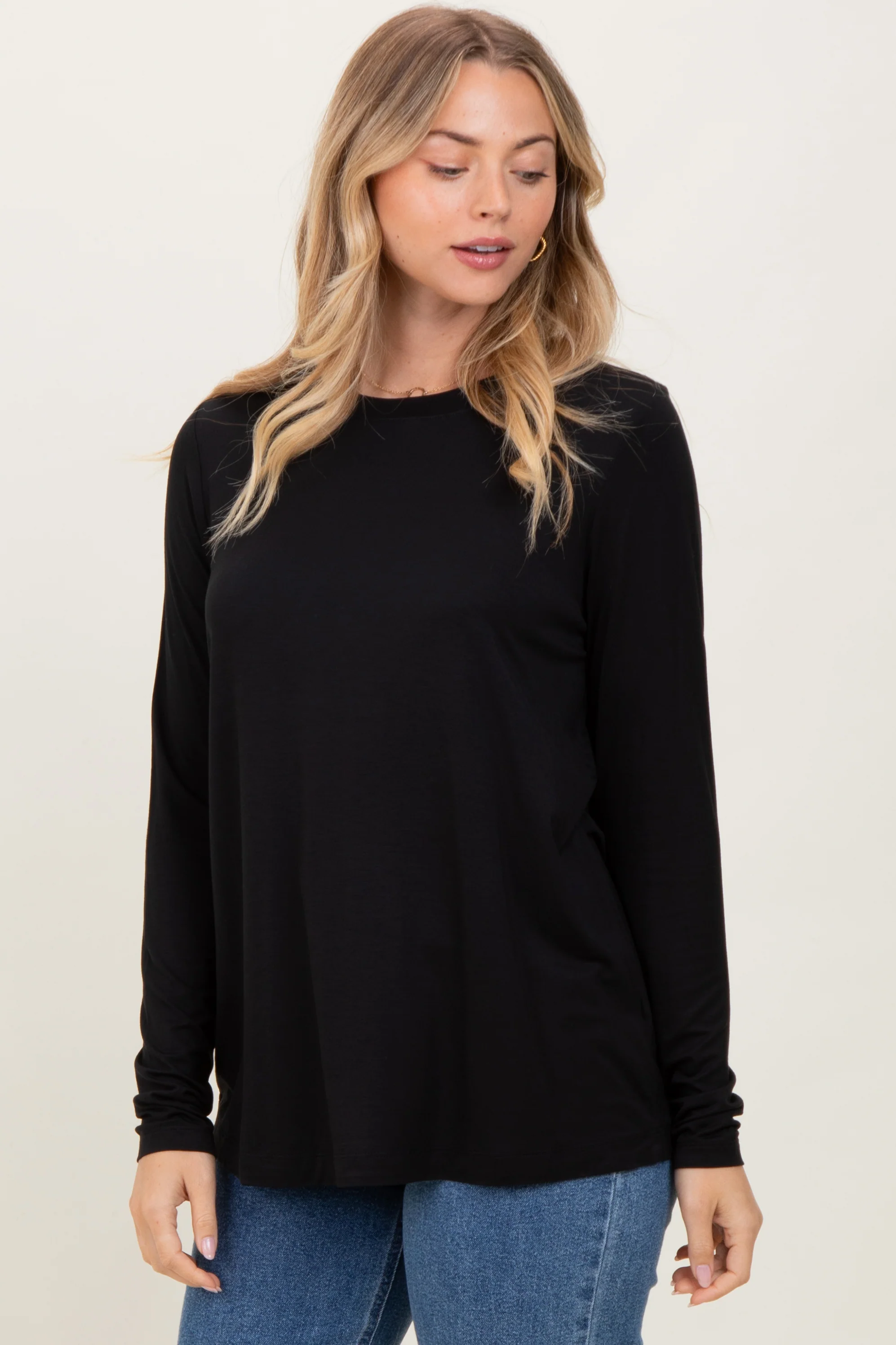 Black Long Sleeve Top - Image 3