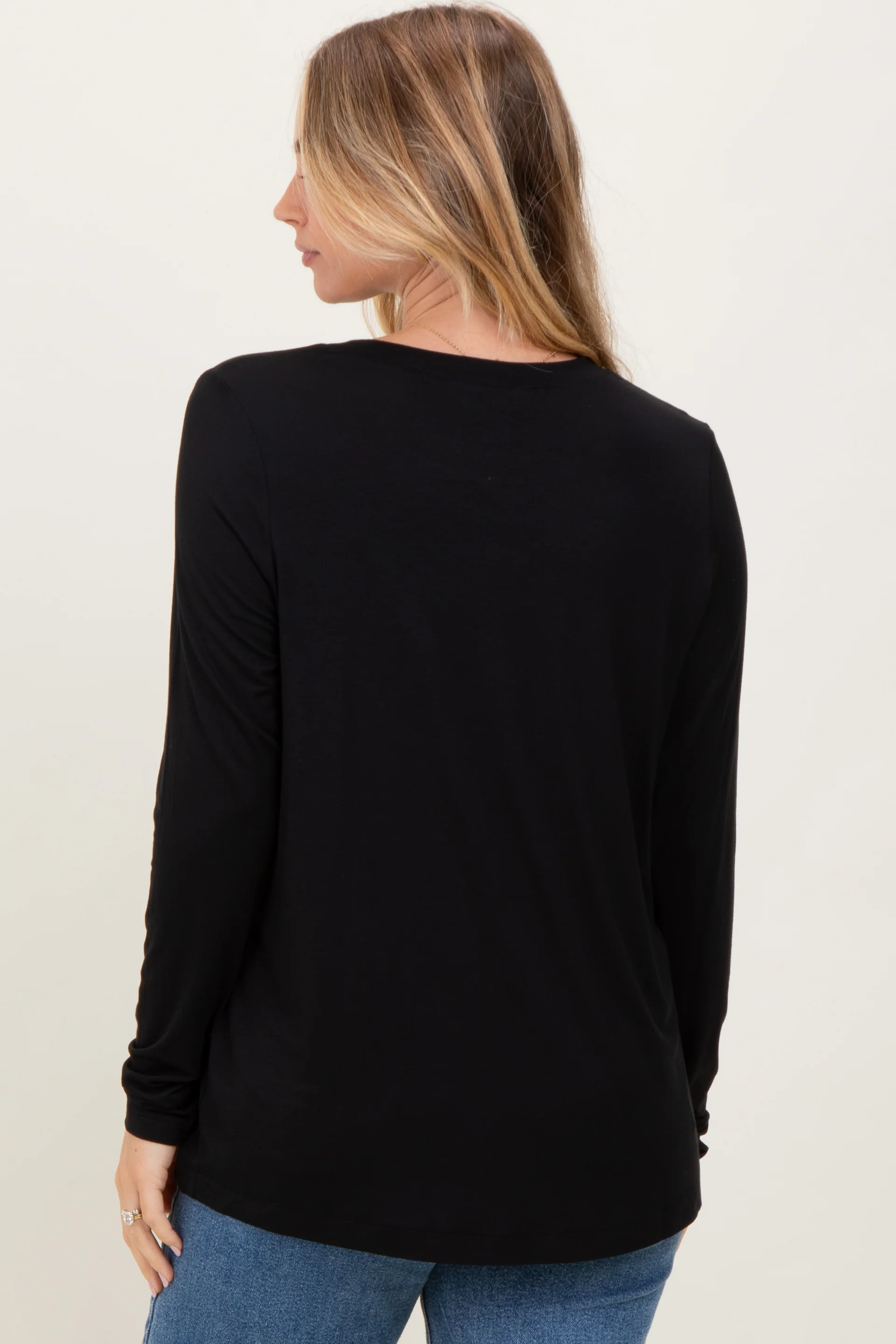 Black Long Sleeve Top - Image 4