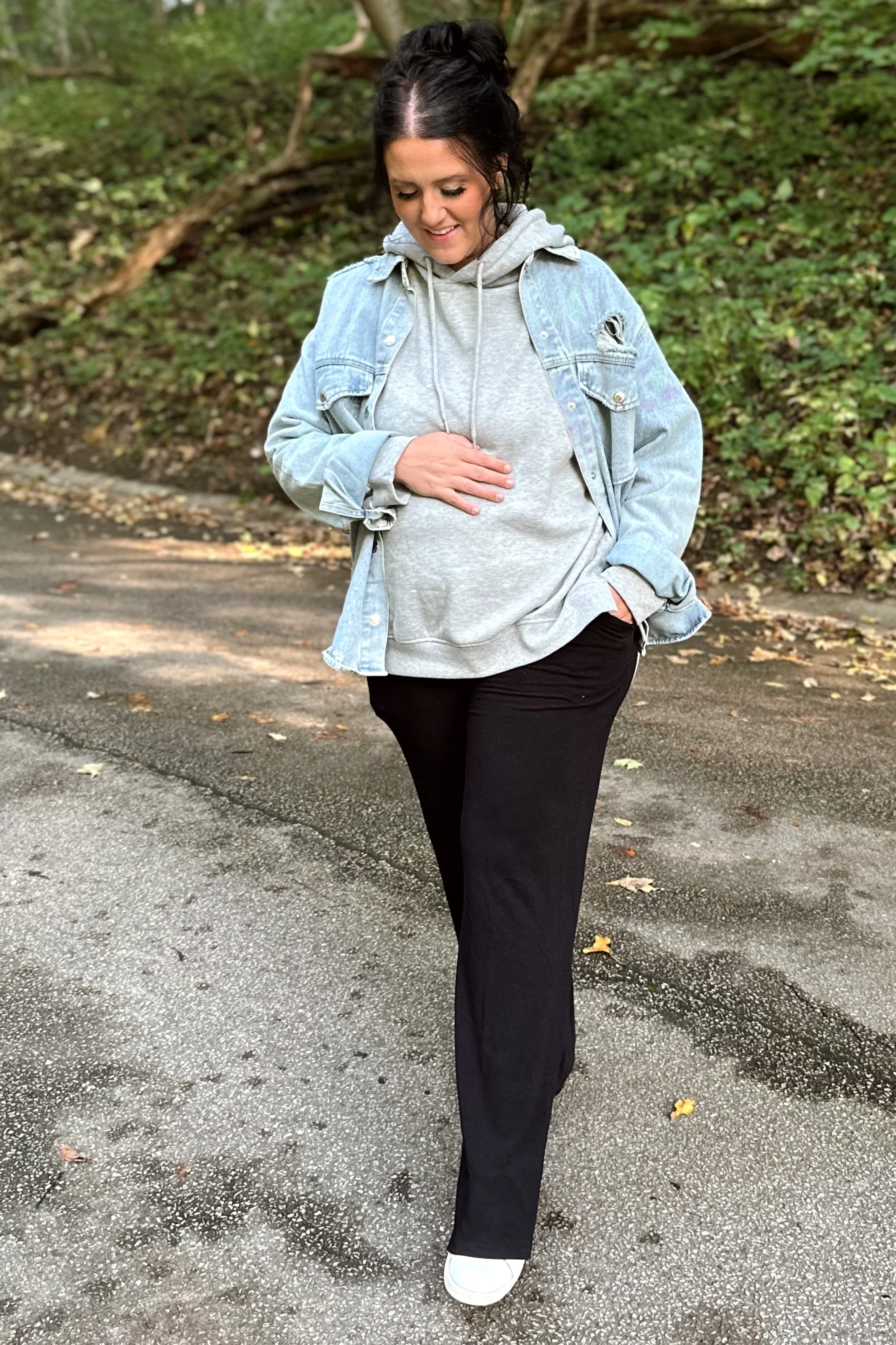Black Maternity Yoga Pants - Image 5