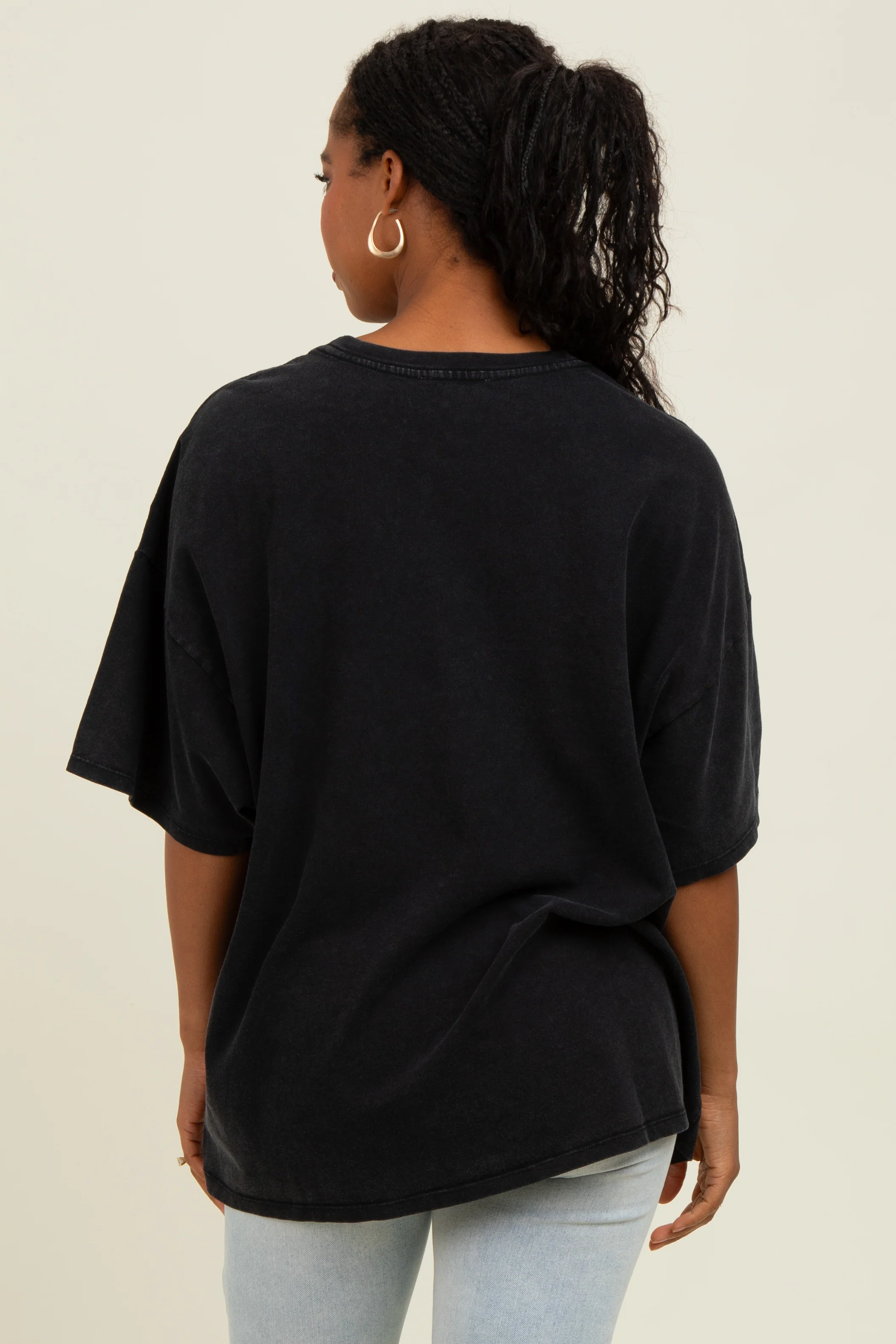 Black Mineral Washed Oversized T-Shirt - Image 4