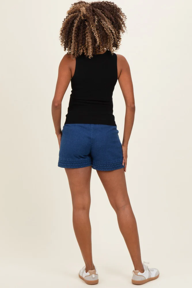 Black Ribbed Knit Maternity Tank Top - Image 5