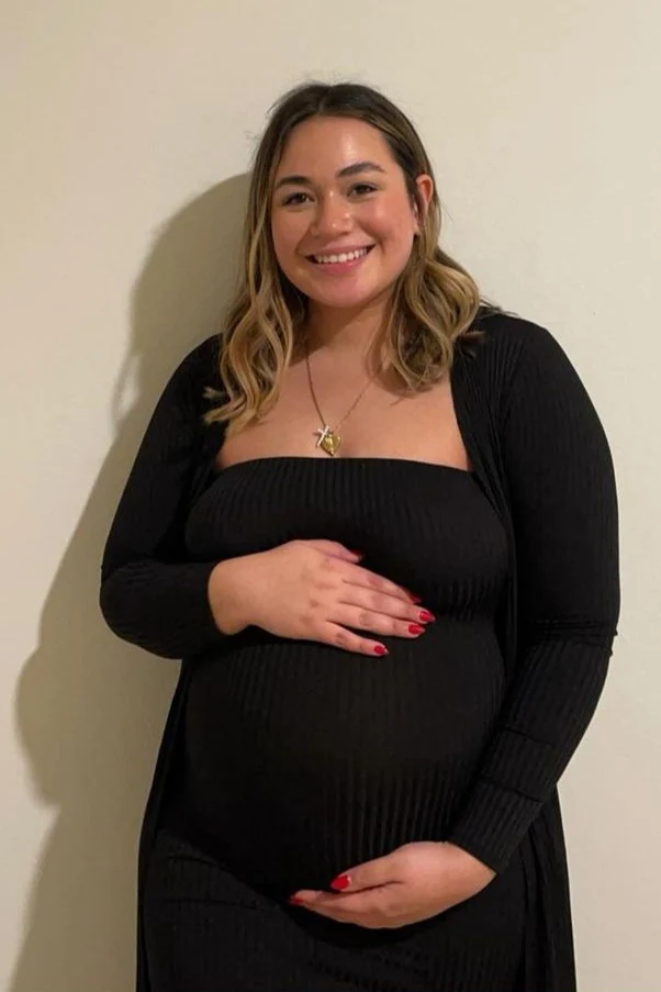Black Ribbed Sleeveless Dress Cardigan Maternity Set - Image 10