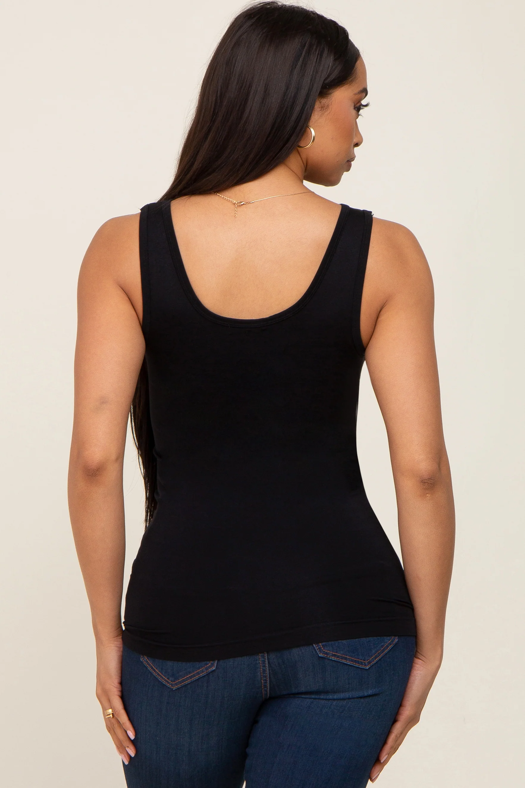 Black Seamless Tank Top - Image 3