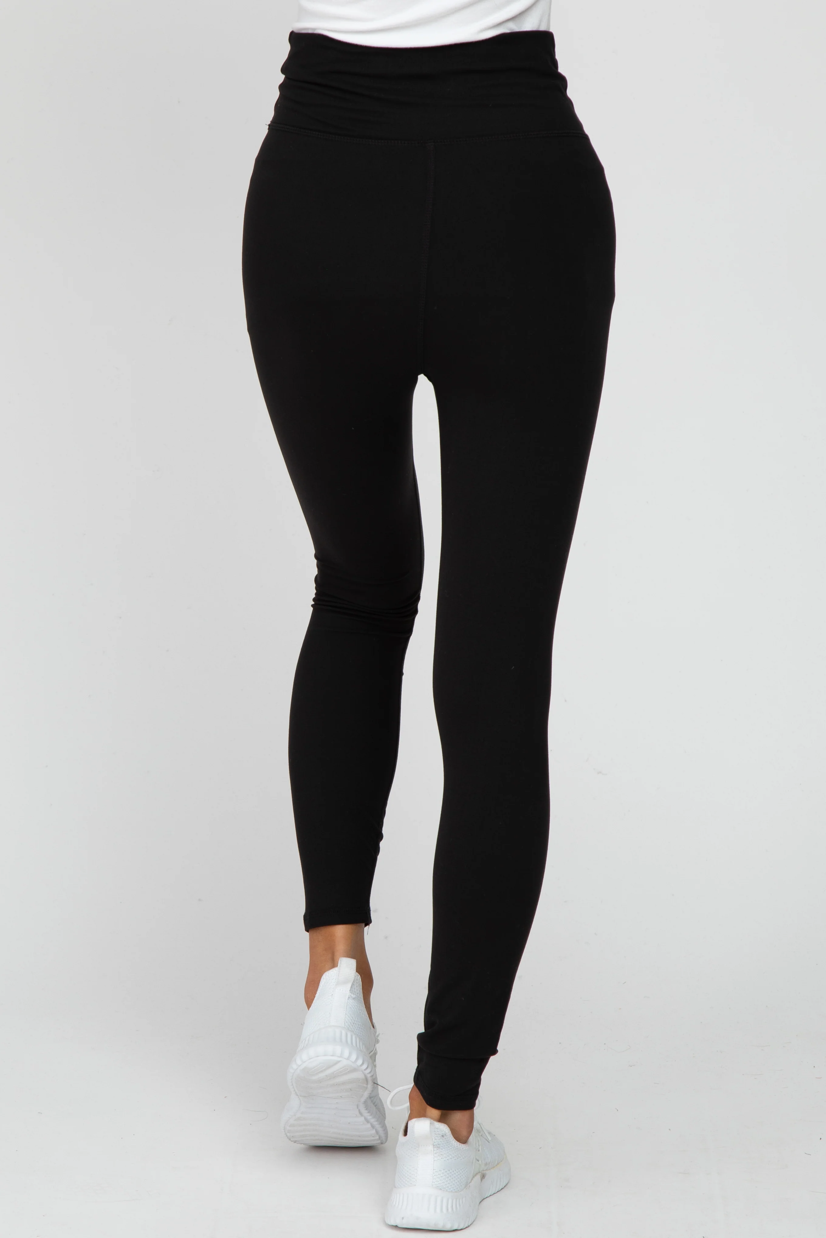Black V-Waist Leggings - Image 4