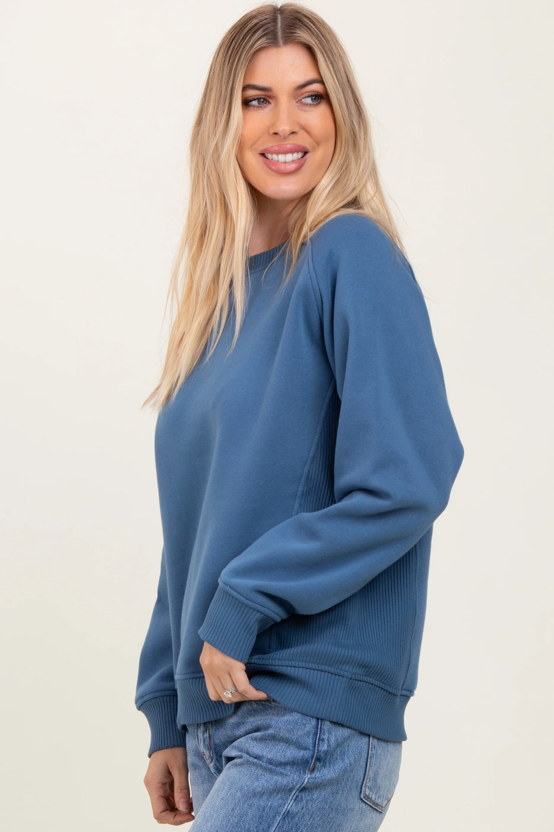 Blue Fleece Sweatshirt - Image 3