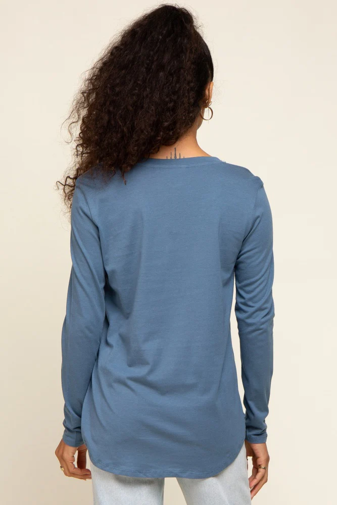 Blue Long Sleeve Top - Image 3