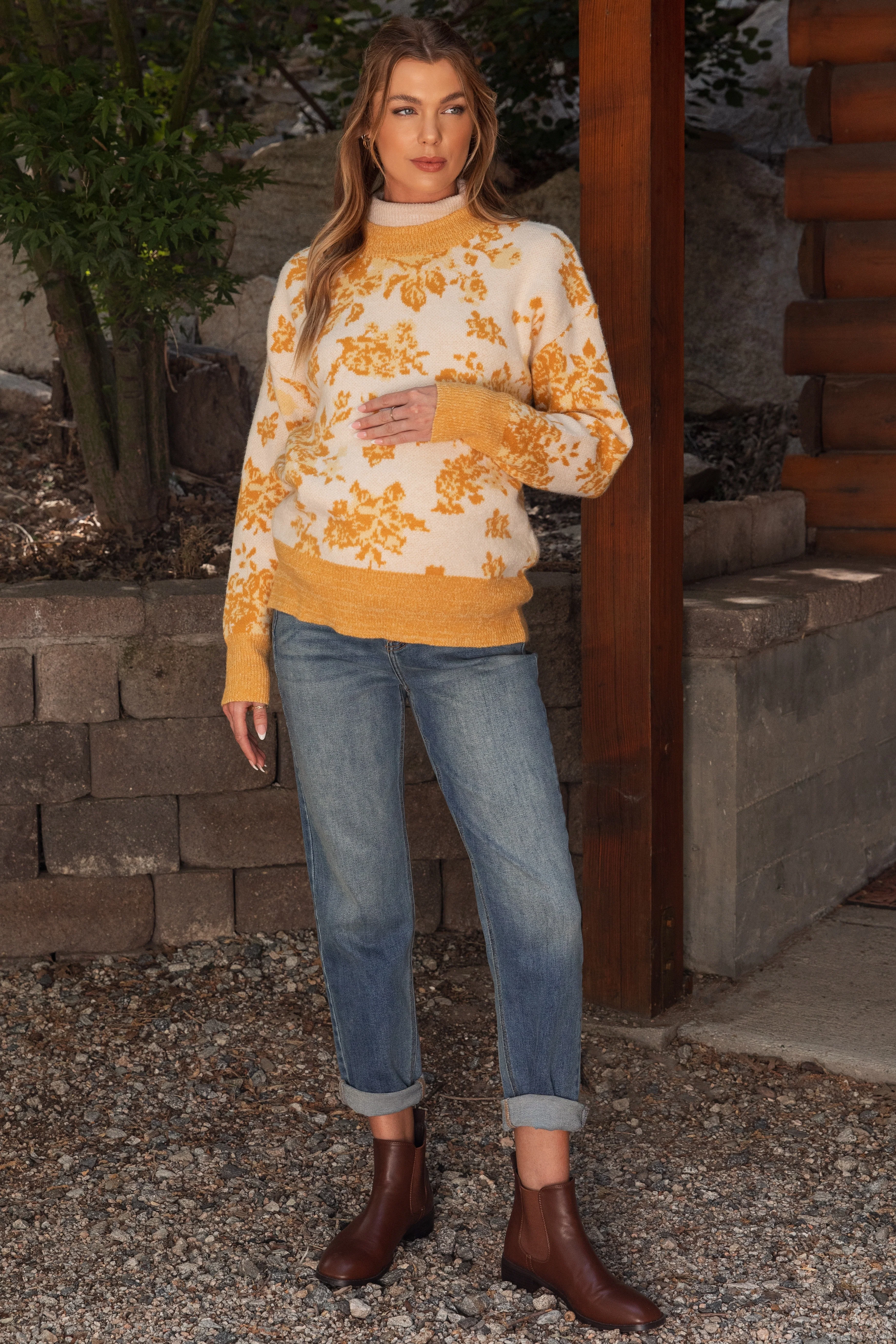 Blue Straight Leg Maternity Jeans - Image 2