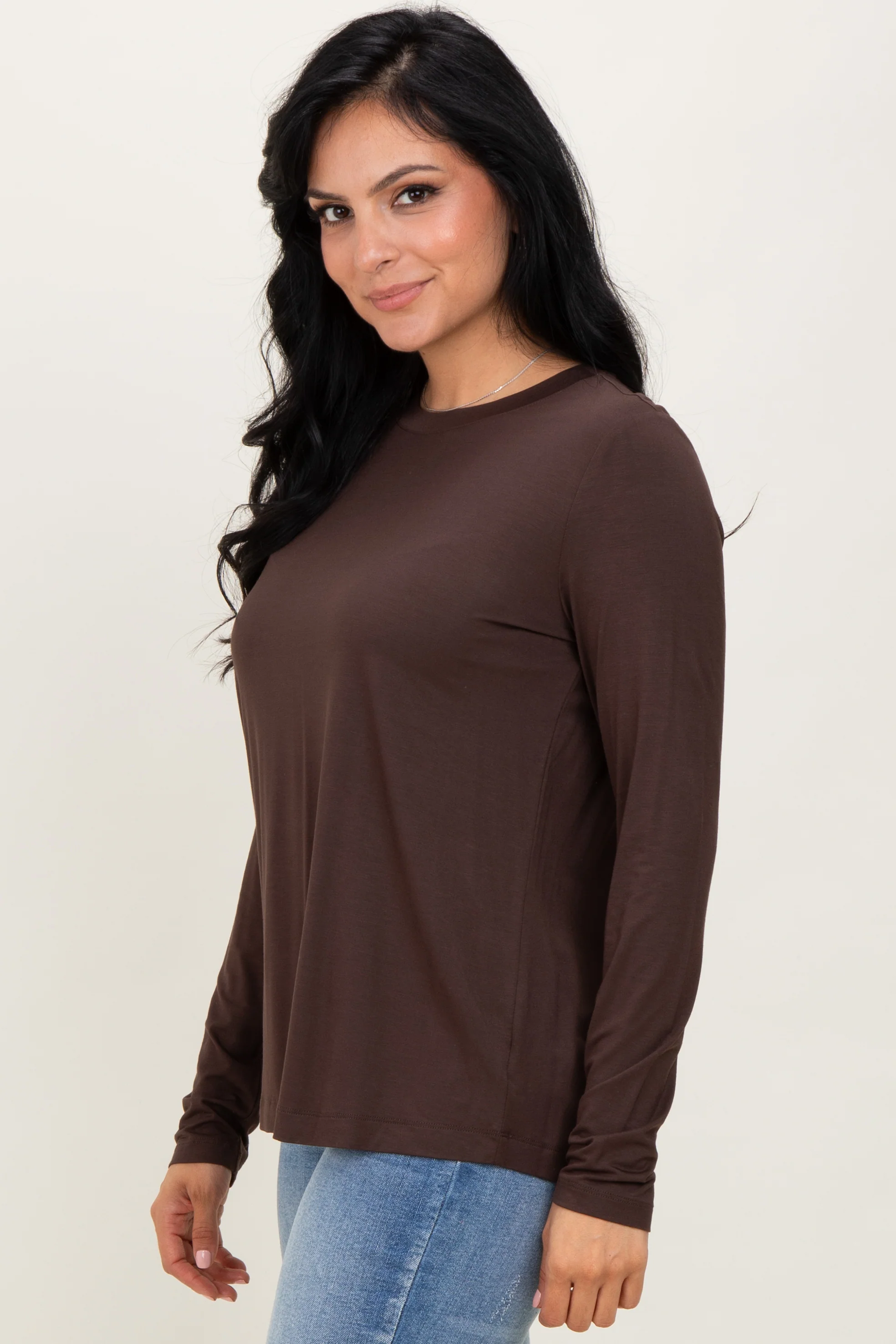Brown Long Sleeve Top - Image 3