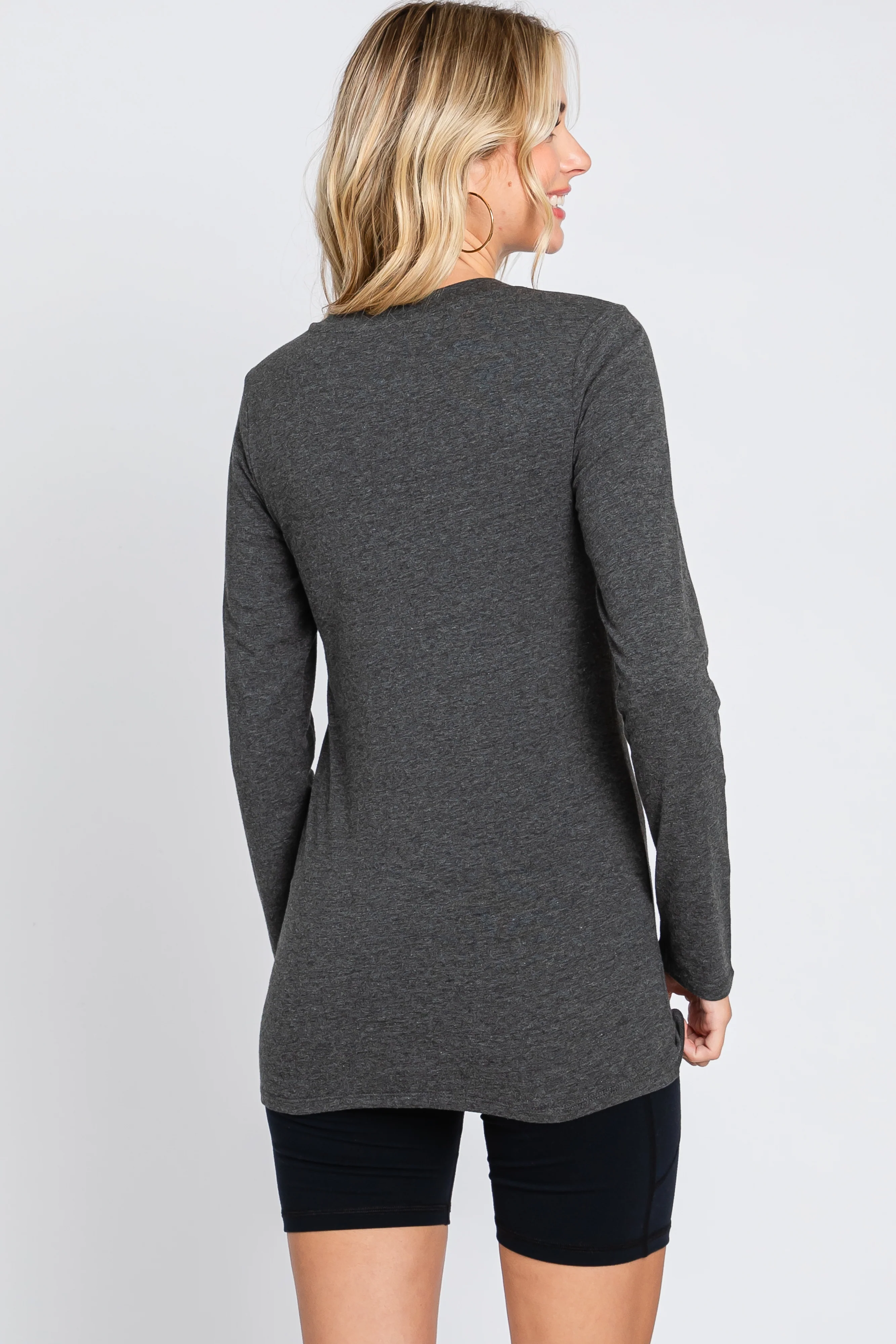 Charcoal Long Sleeve Top - Image 3