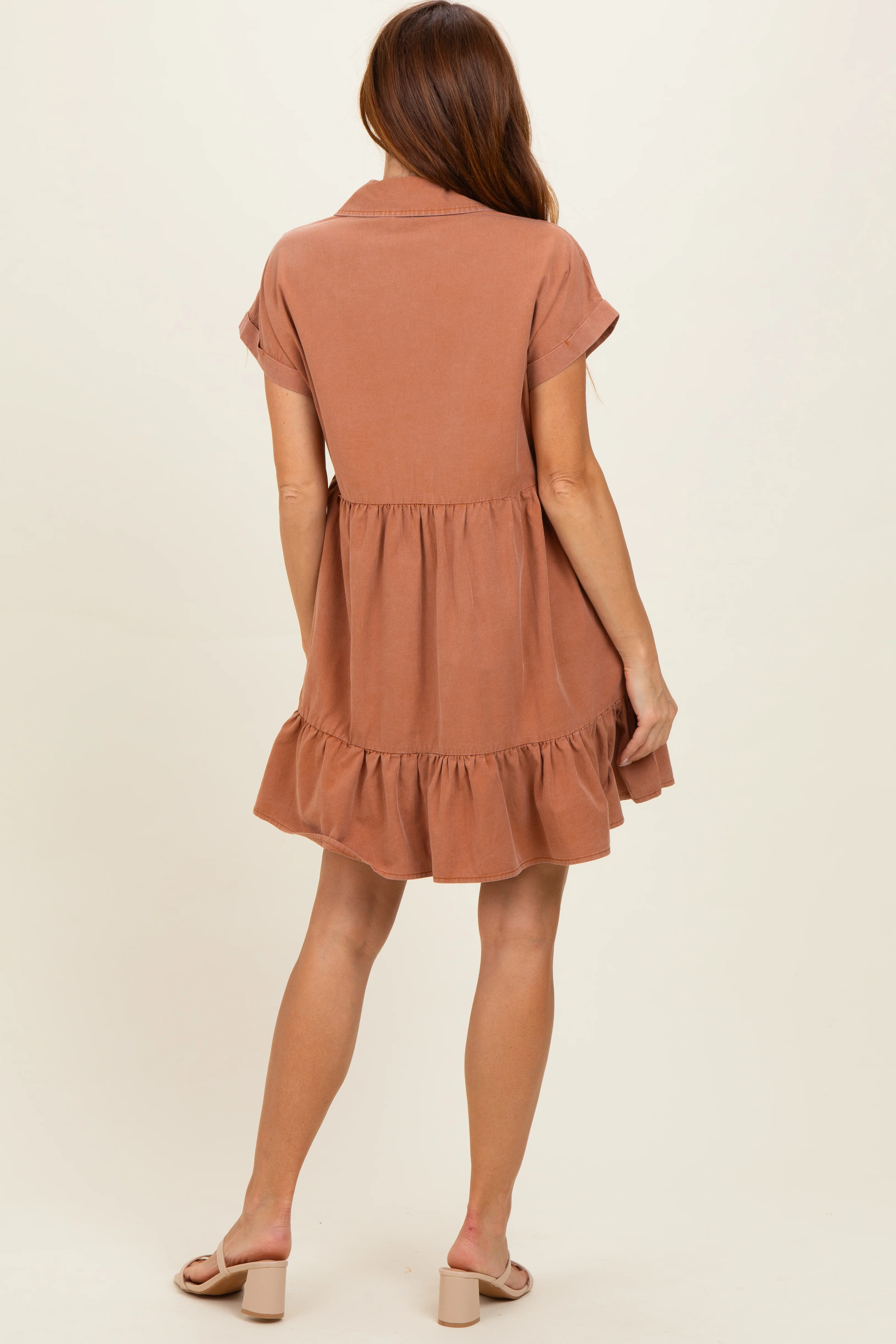 Clay Button Down Mini Dress - Image 4