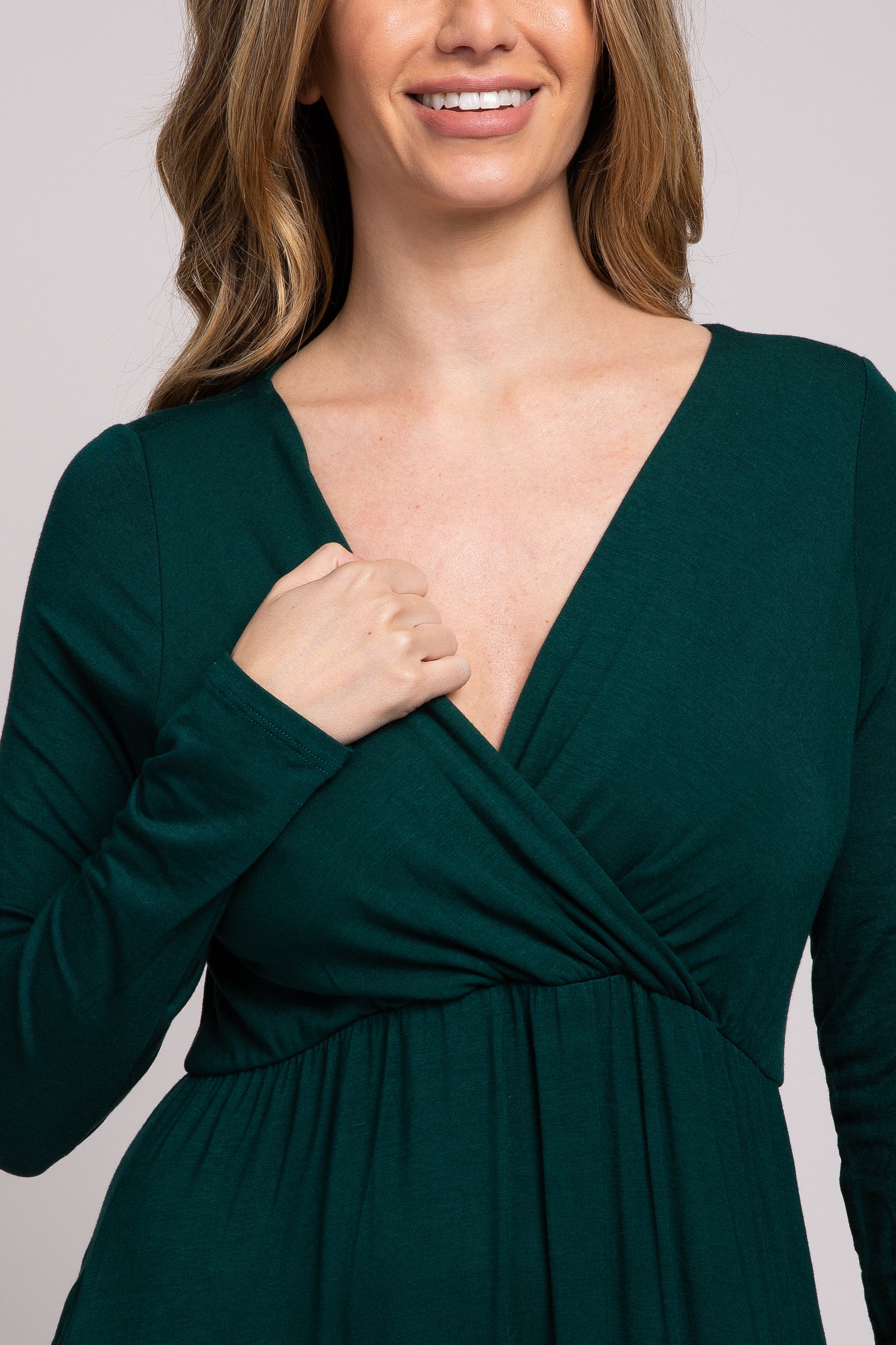 Green Long Sleeve Maxi Dress - Image 6