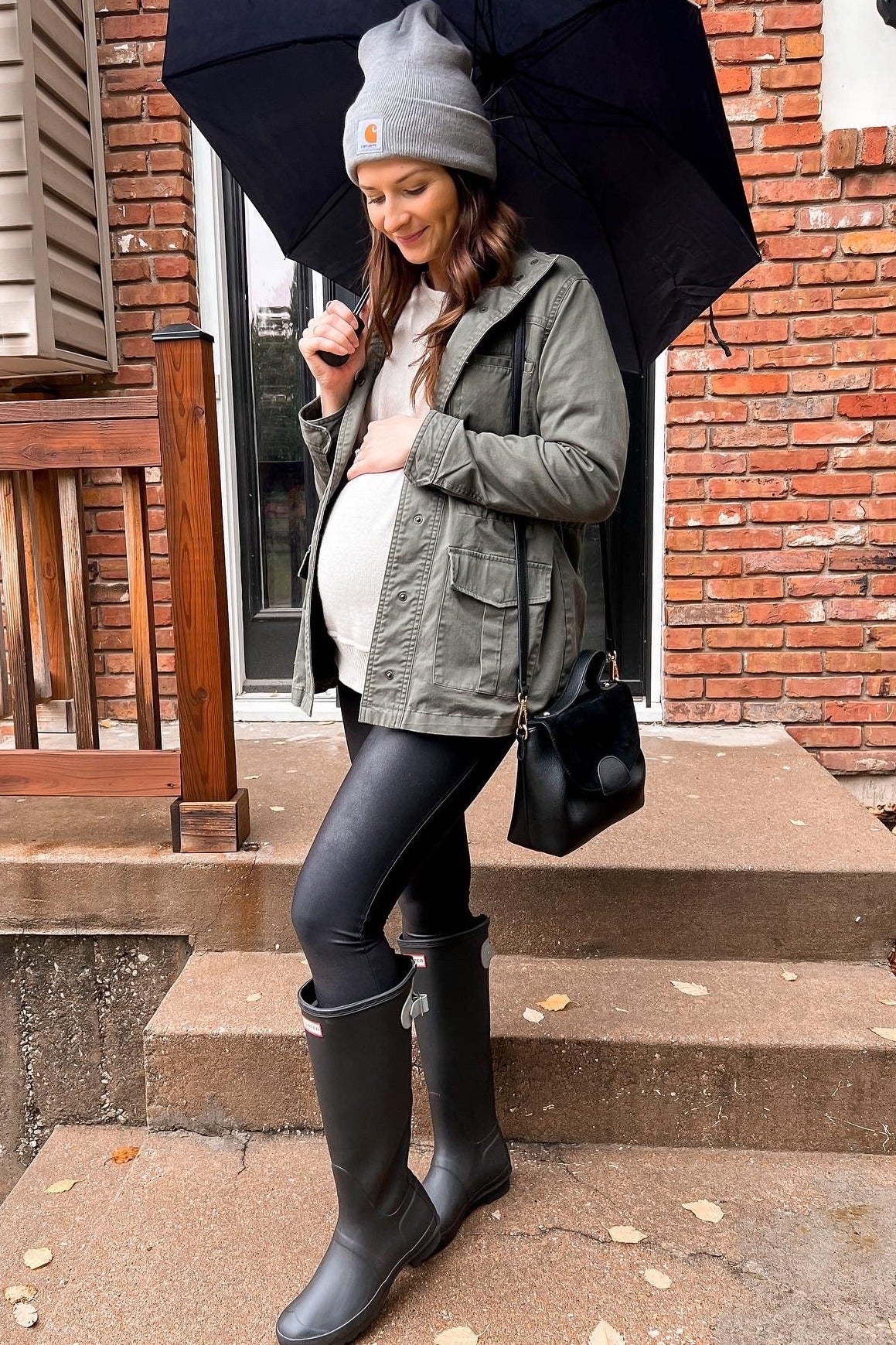 Grey Boat Neck Bubble Sleeve Maternity Sweater - Image 4
