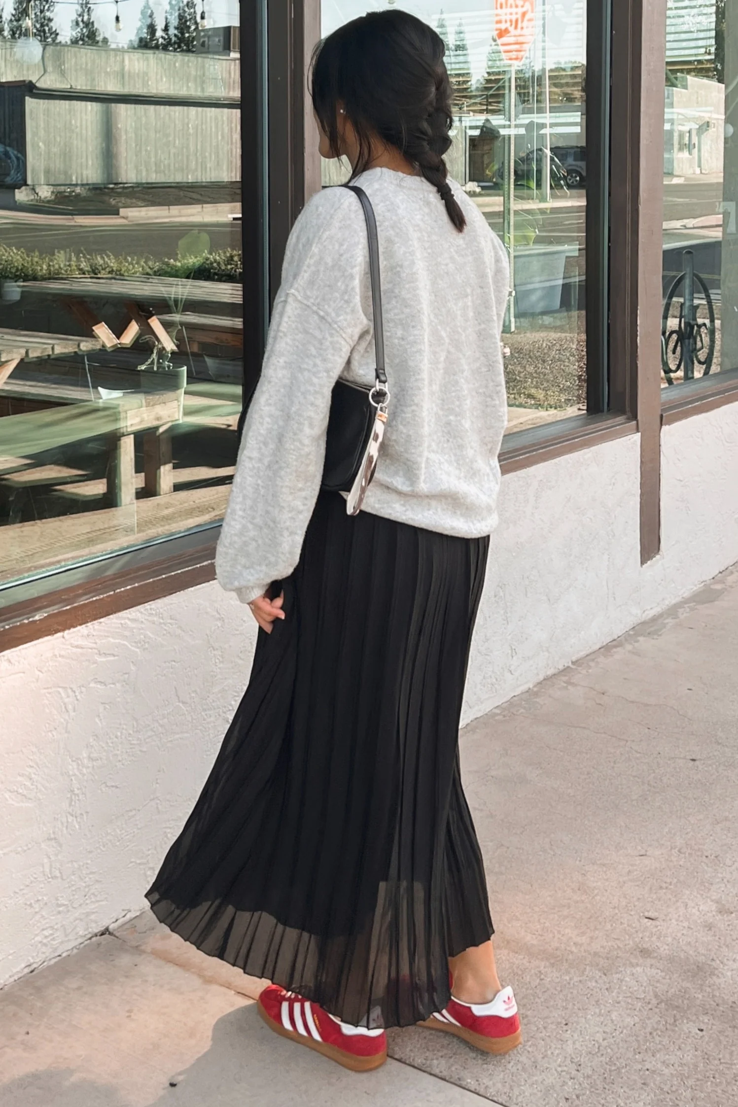 Heather Grey Basic Drop Shoulder Sweater - Image 6