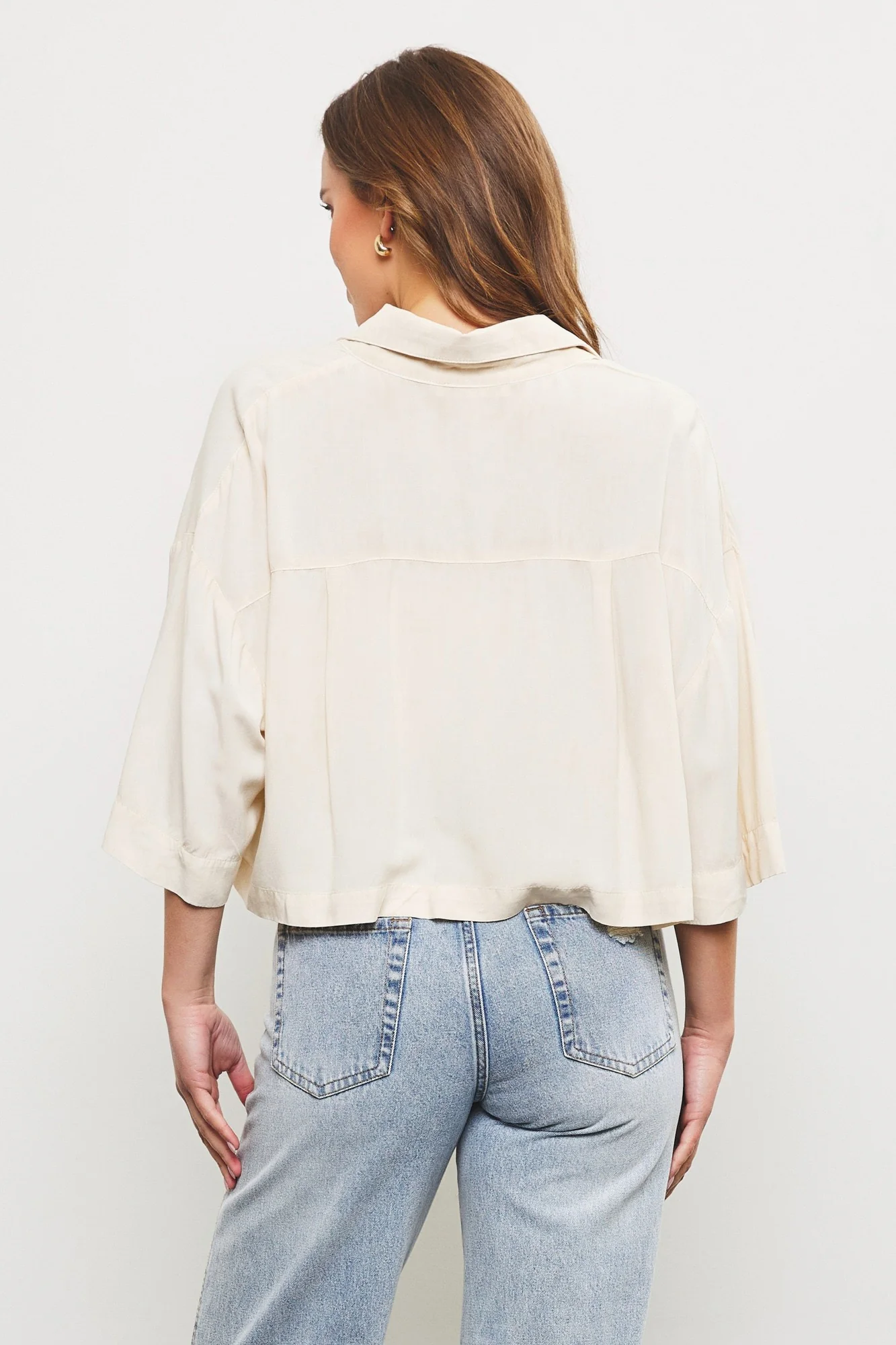 Ivory Collar Button Top - Image 4