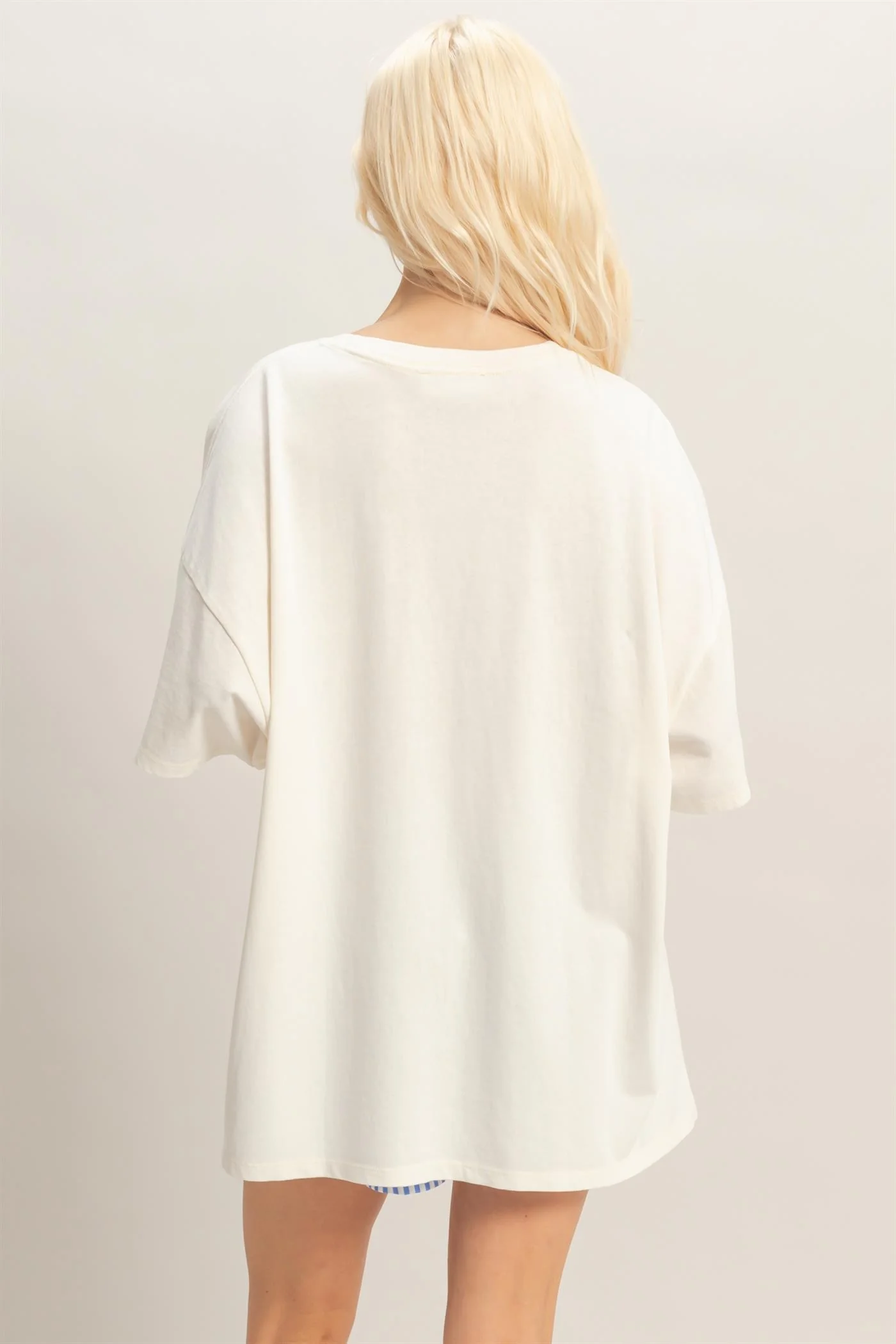 Ivory Oversized Mineral Wash T-Shirt - Image 4