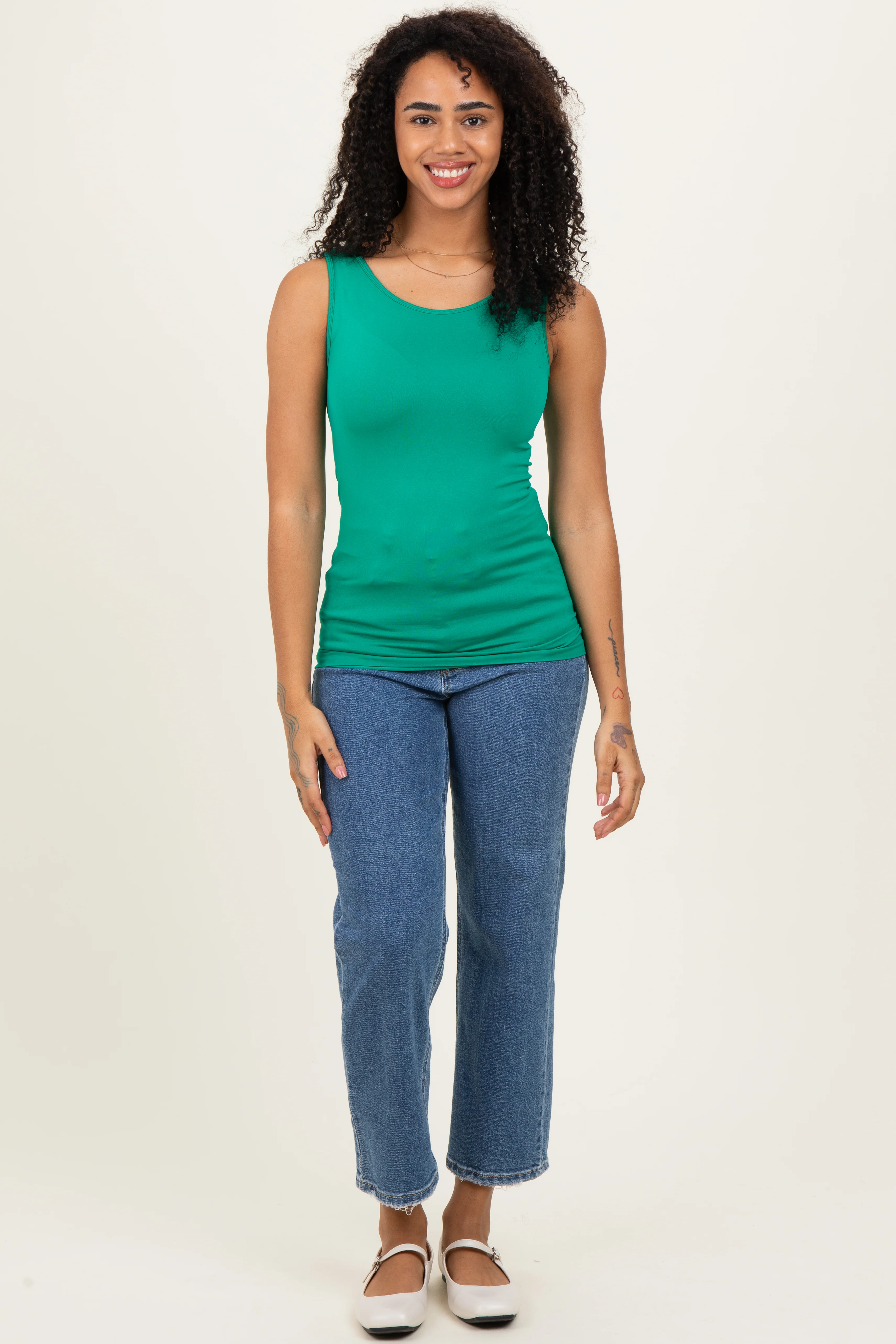 Kelly Green Basic Seamless Tank - Image 4