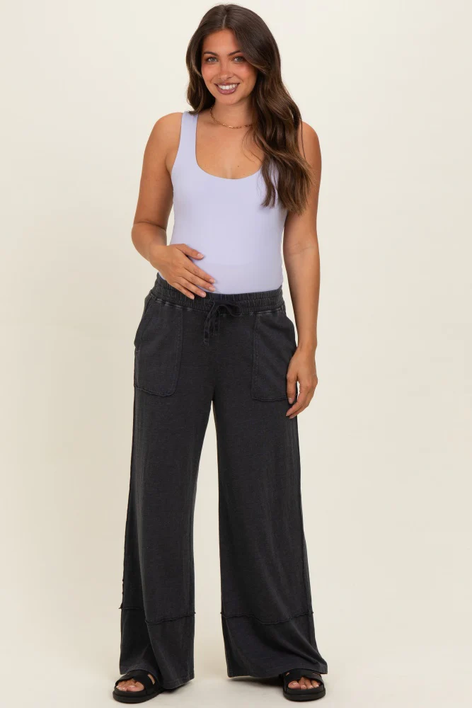 Lavender Square Neckline Maternity Active Tank Top - Image 3