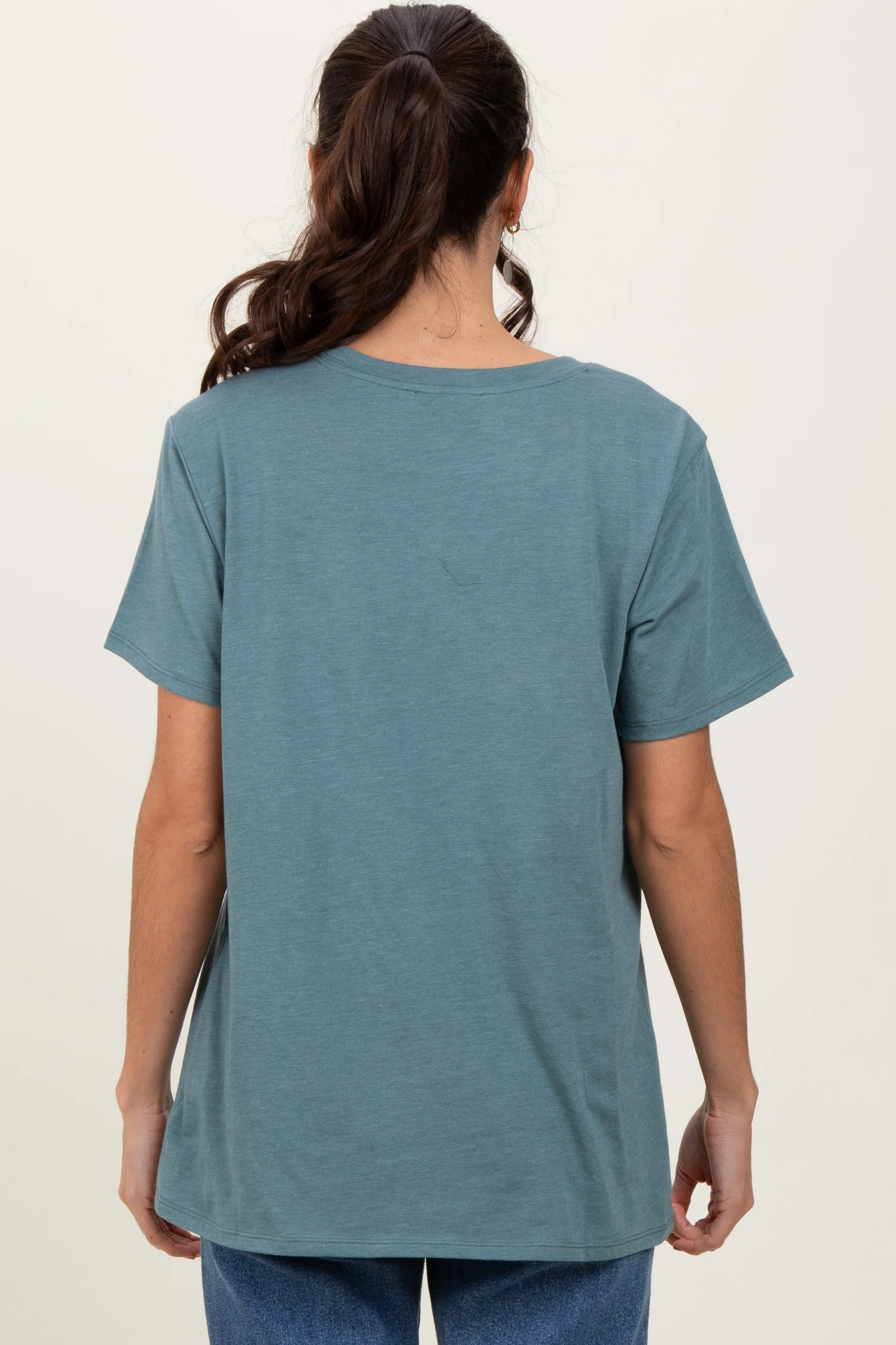 Light Olive Basic Tee - Image 4