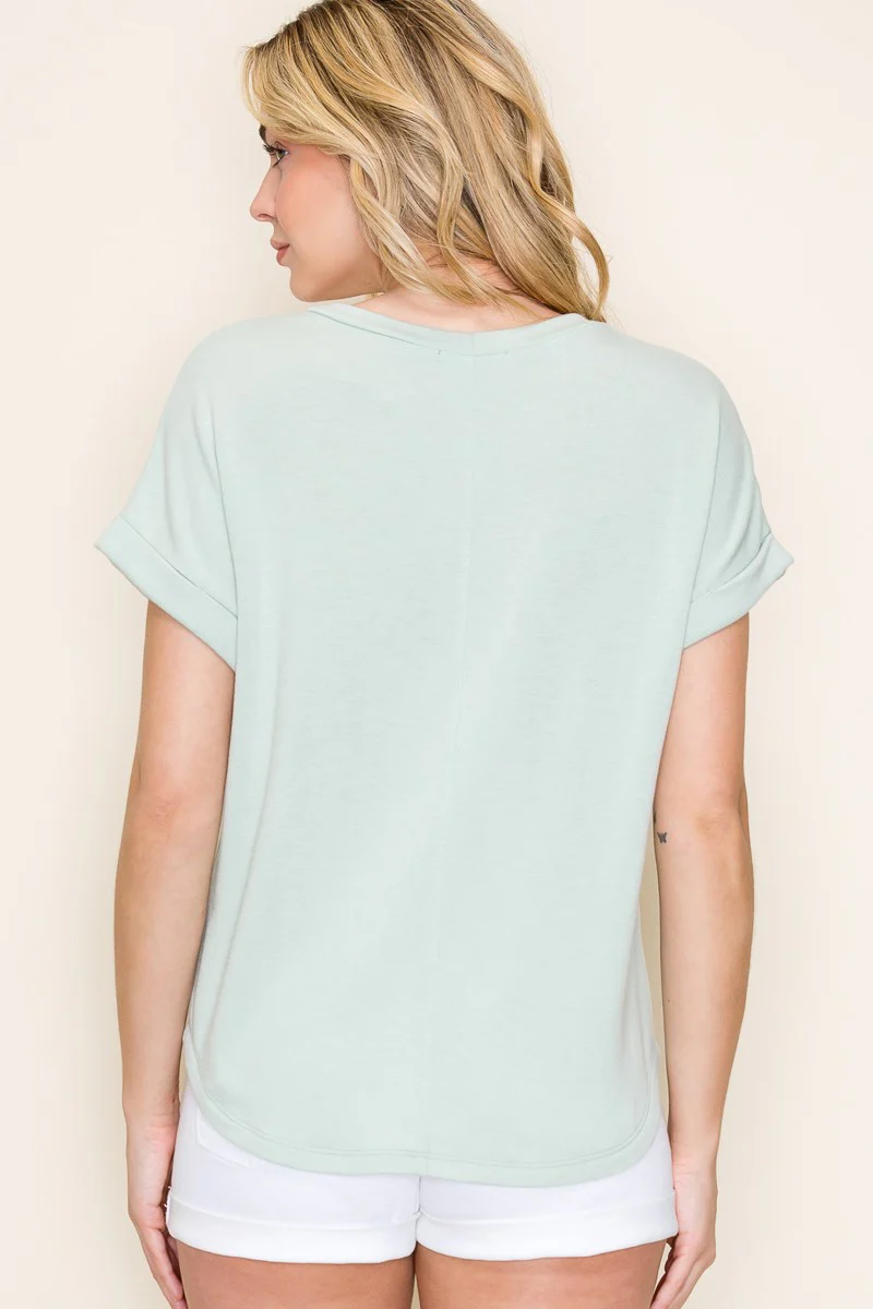 Light Olive French Terry Top - Image 4