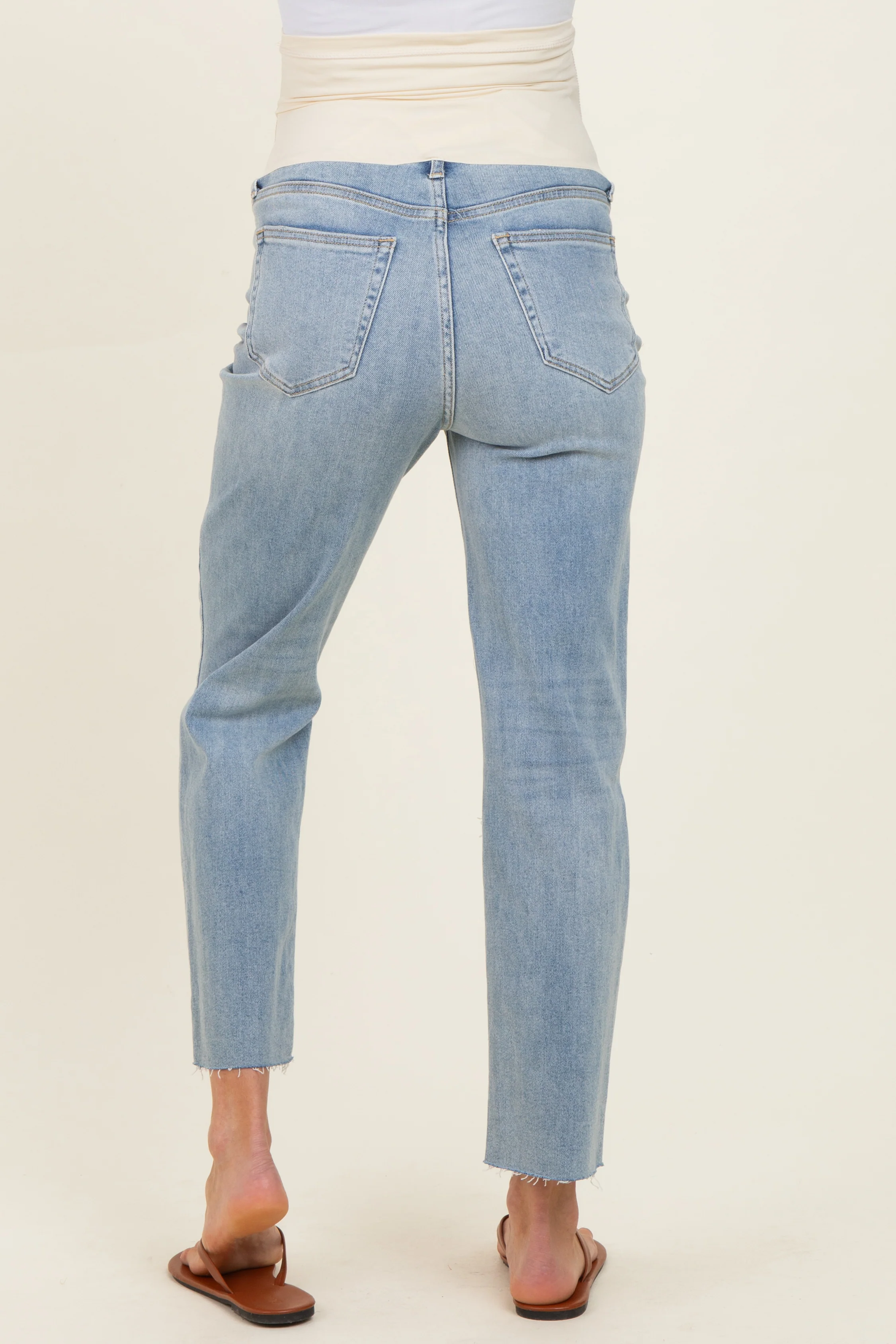 Light Straight Leg Maternity Jeans - Image 5