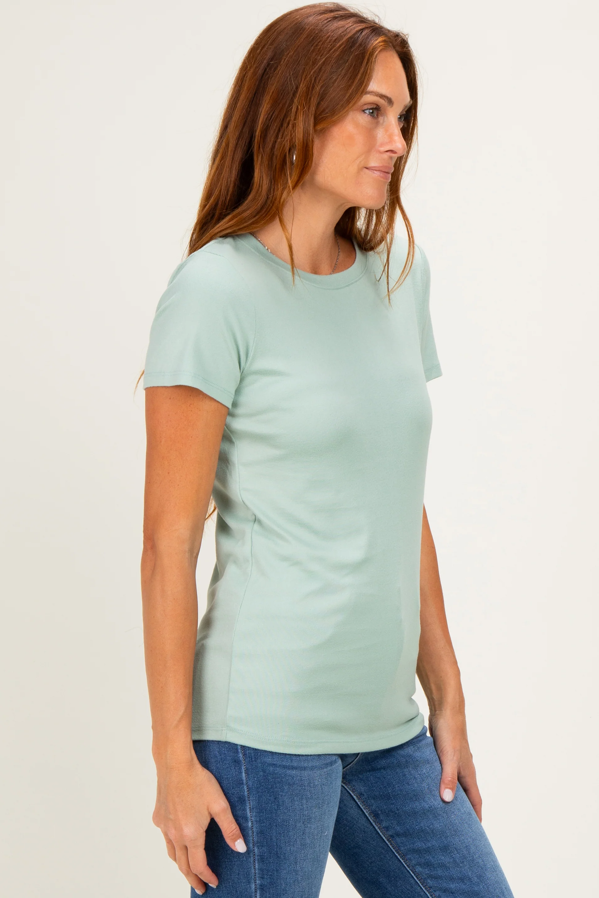 Mint Basic Crew Neck Tee - Image 3