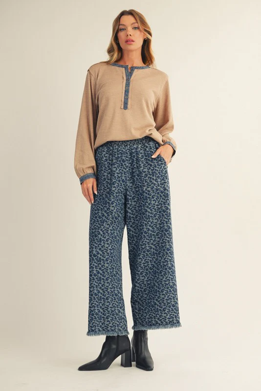 Mocha Rib Knit Casual Henley Top - Image 4