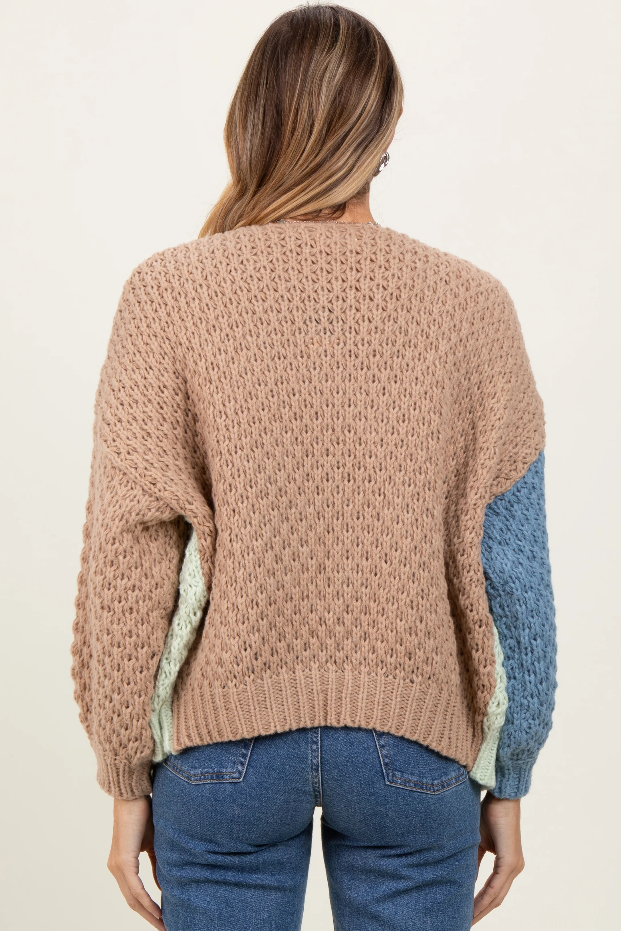 Multicolor Chunky Crochet Knit Cardigan - Image 4