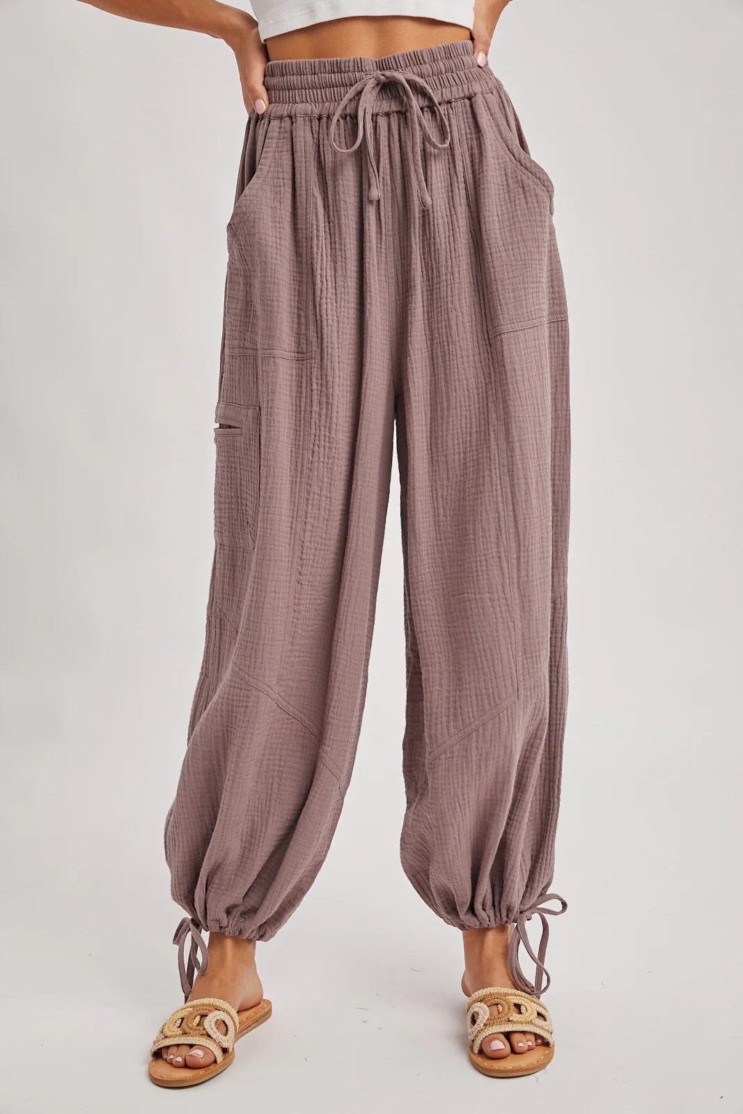 Mushroom Tie Hem Pants - Image 2