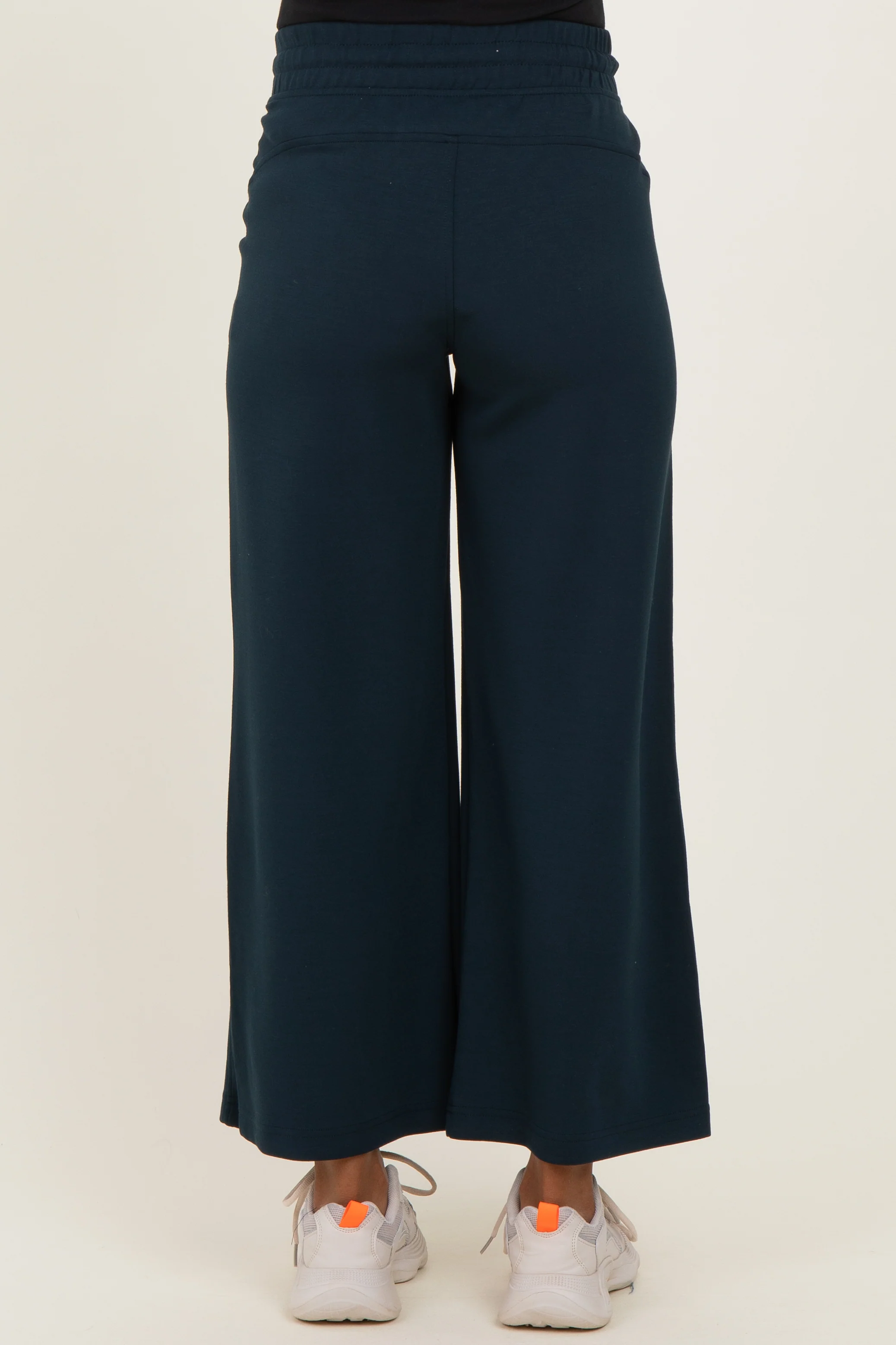 Navy Ankle Wide Leg Maternity Lounge Pants - Image 4
