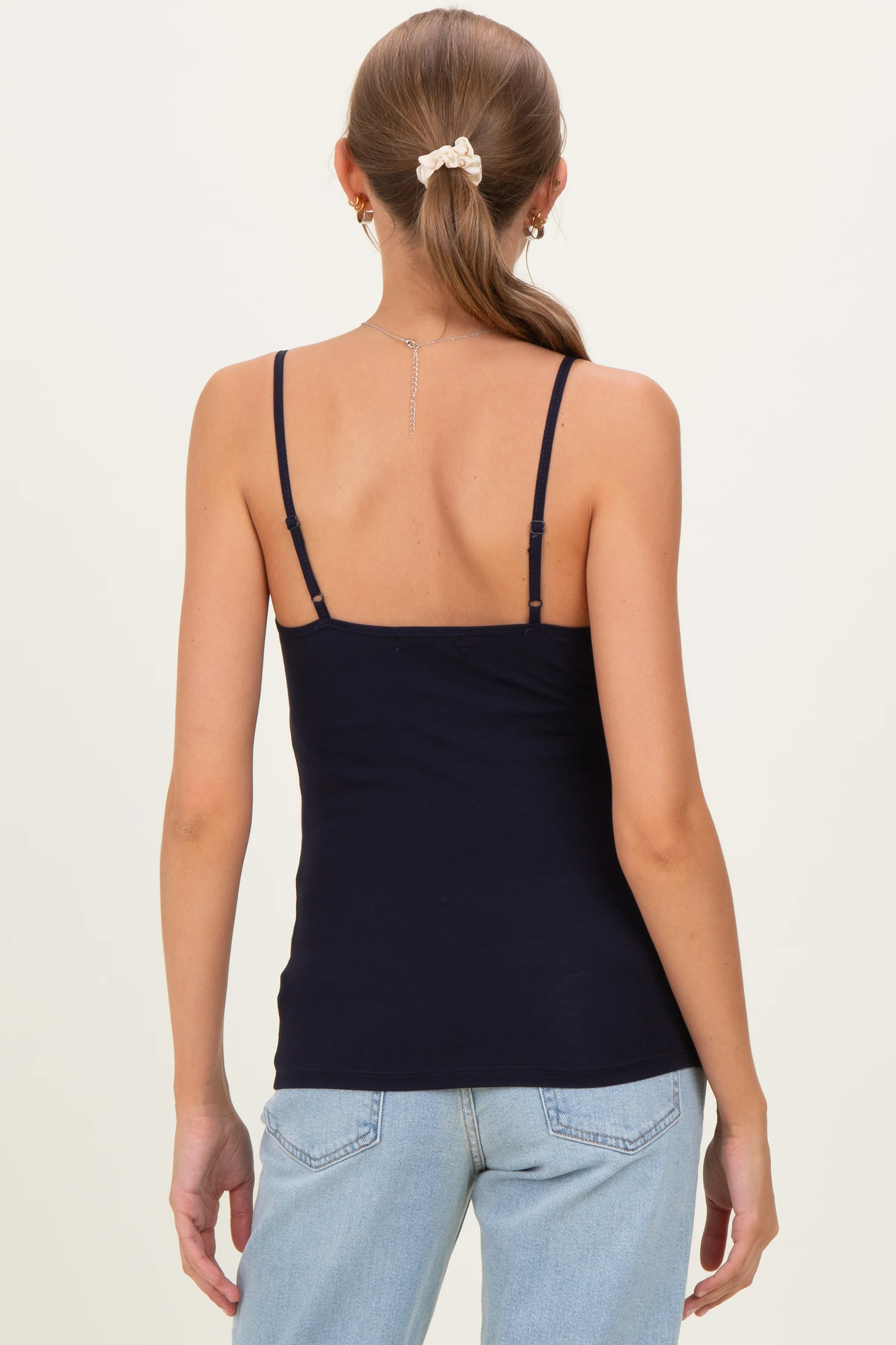 Navy Basic Adjustable Strap Maternity Cami - Image 4