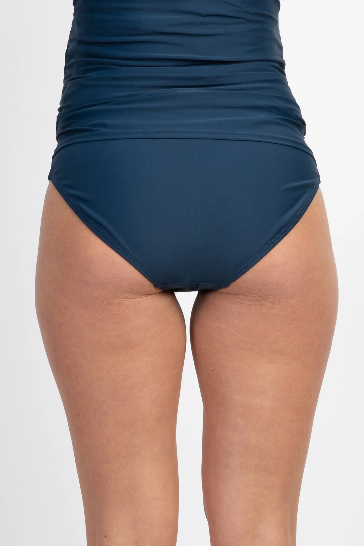 Navy Blue Solid Basic Maternity Bikini Bottoms - Image 3