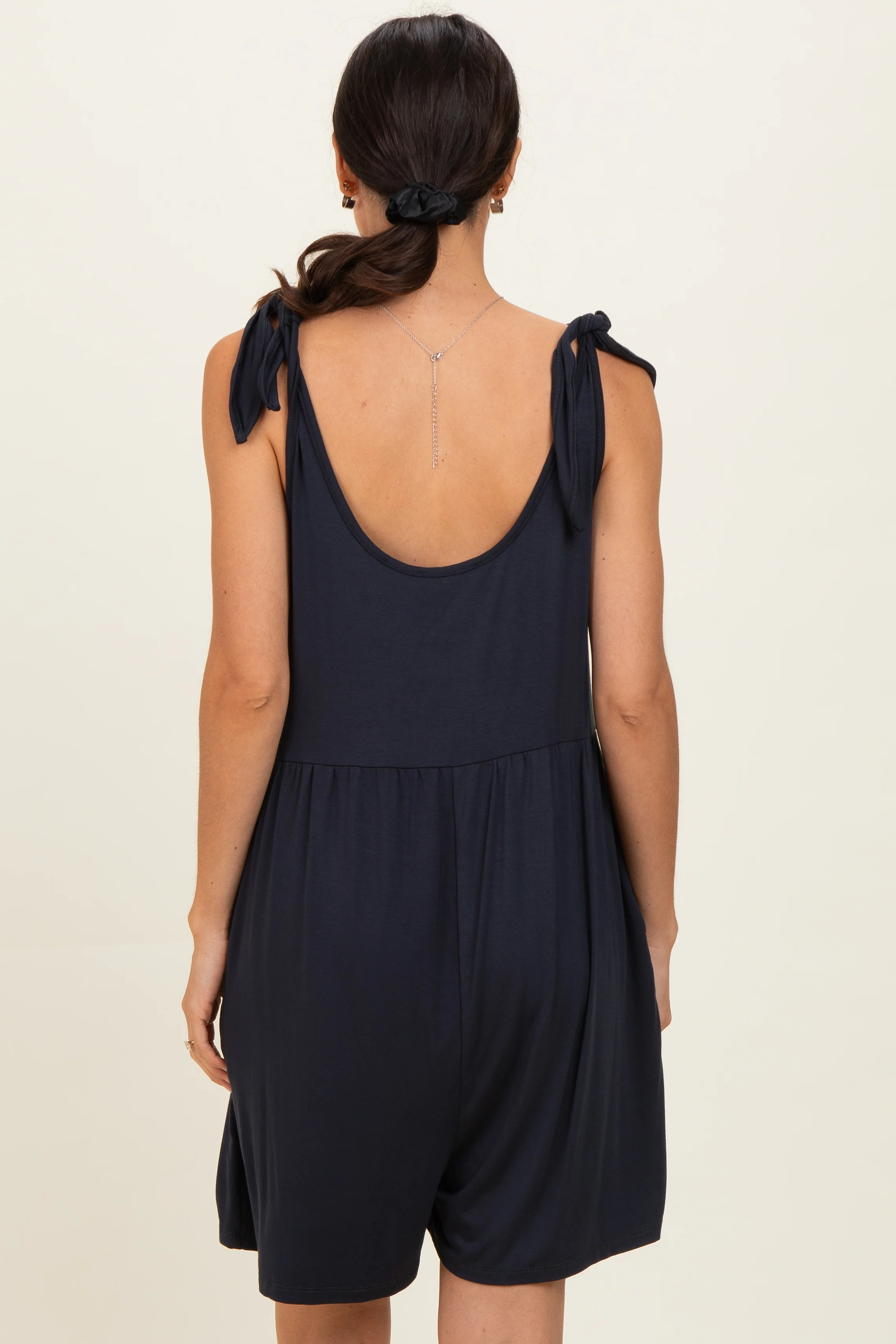 Navy Knot Strap Romper - Image 3