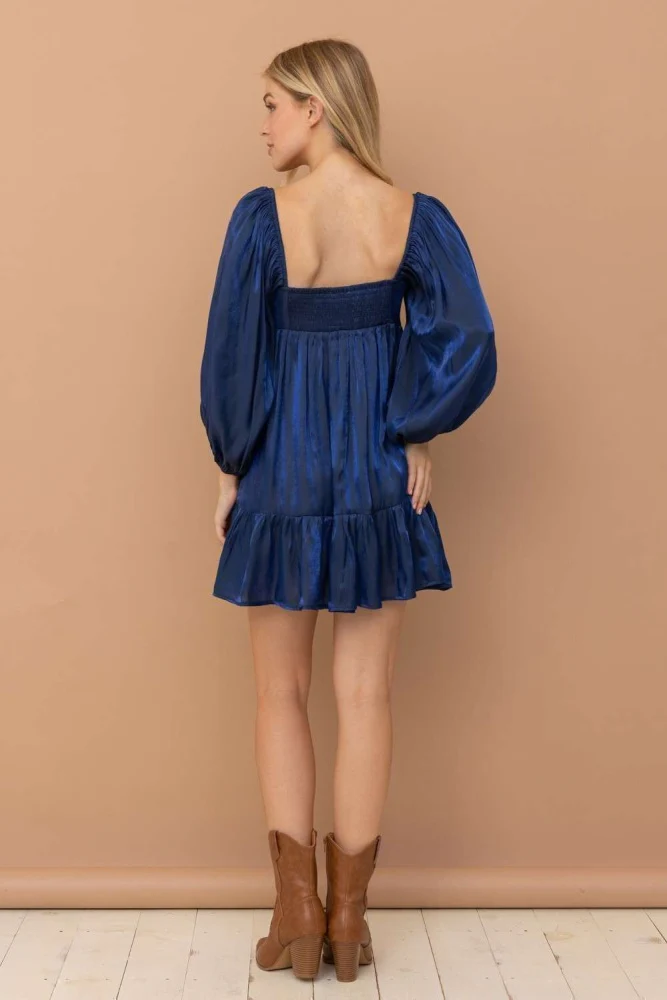 Navy Mini Dress - Image 4