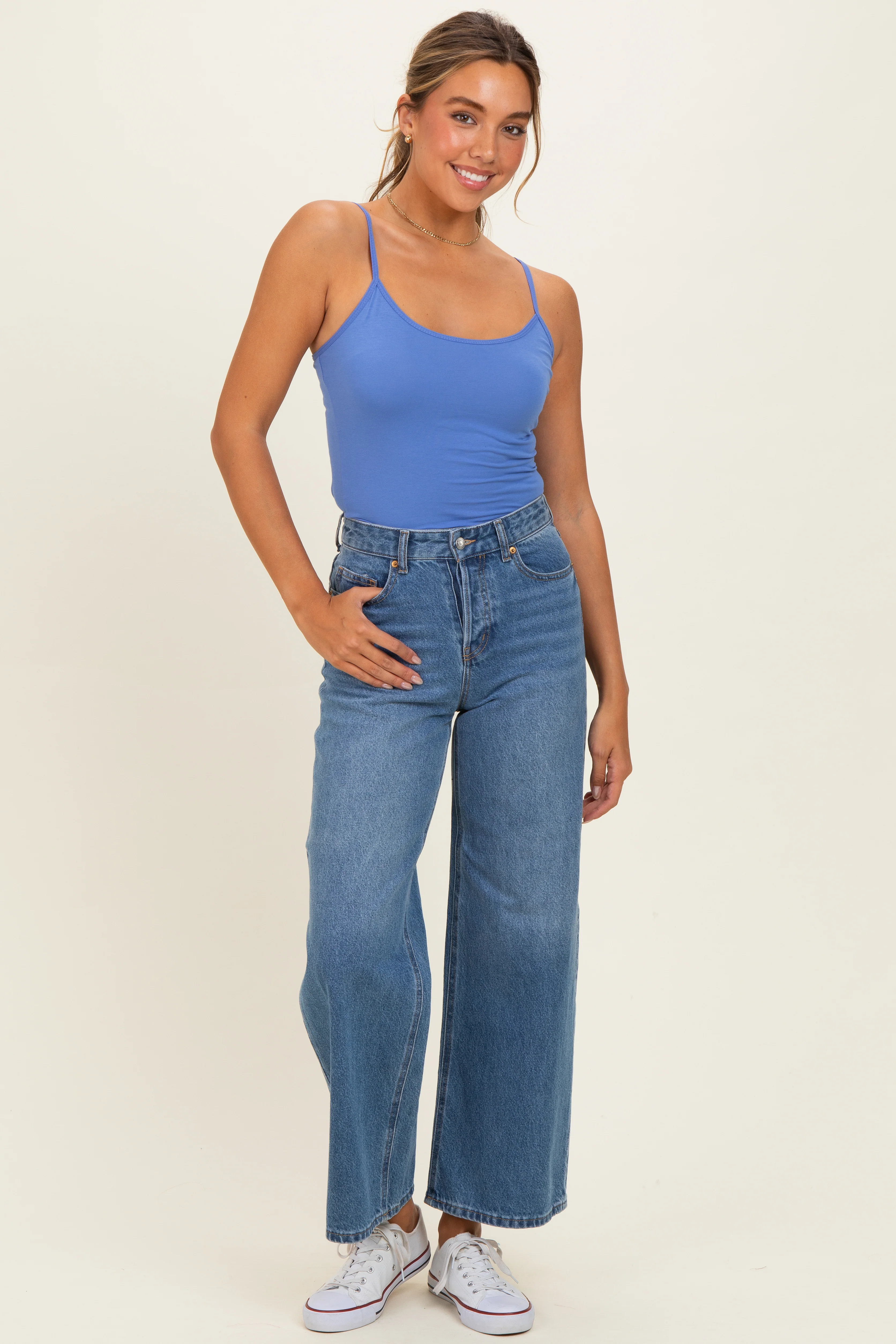 Periwinkle Basic Adjustable Strap Cami - Image 2
