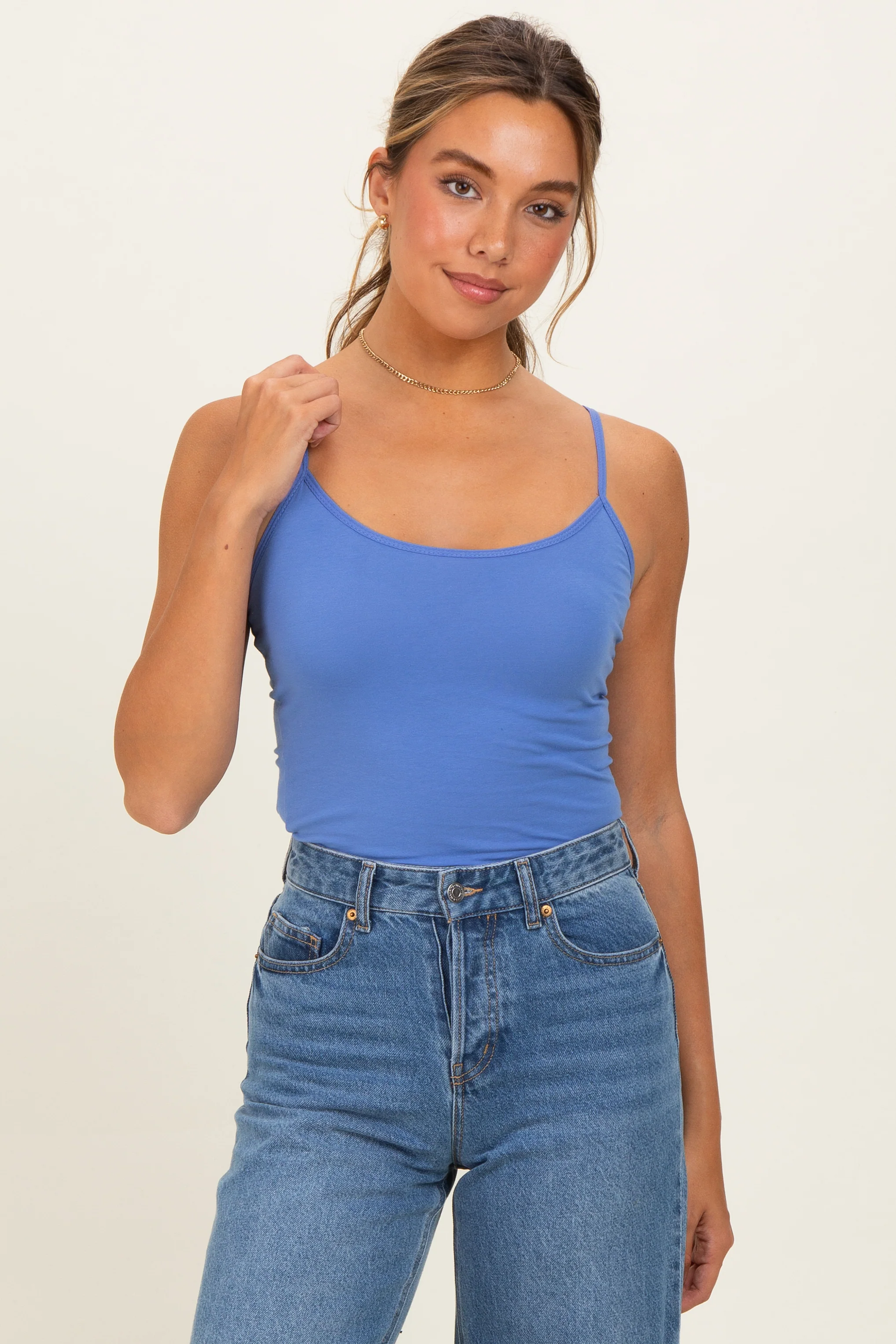 Periwinkle Basic Adjustable Strap Cami - Image 3