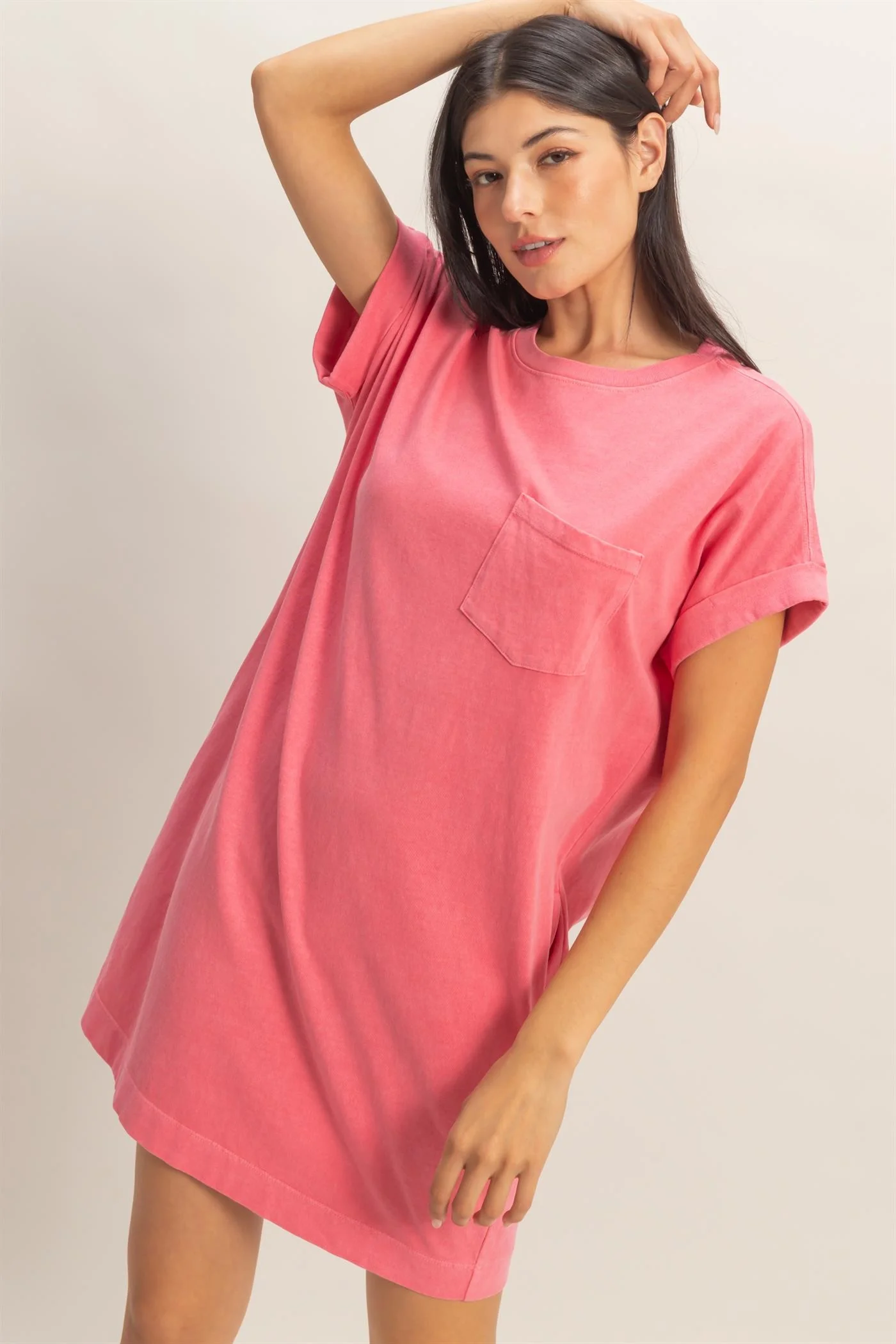Pink Maternity T-Shirt Mini Dress - Image 5