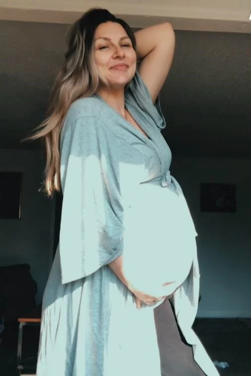 PinkBlush Heather Grey Delivery/Nursing Maternity Robe - Image 9