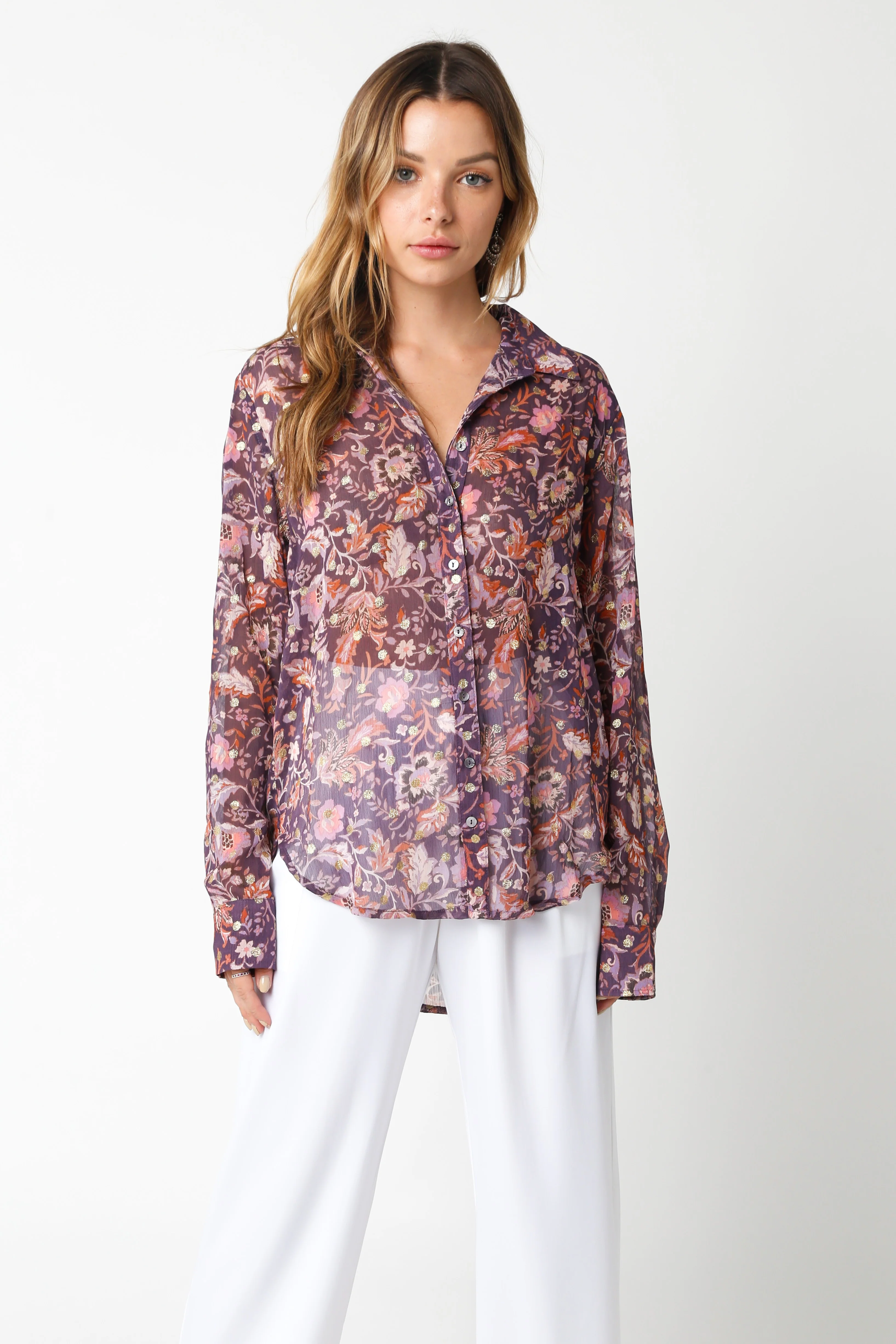 Purple Print Top - Image 2
