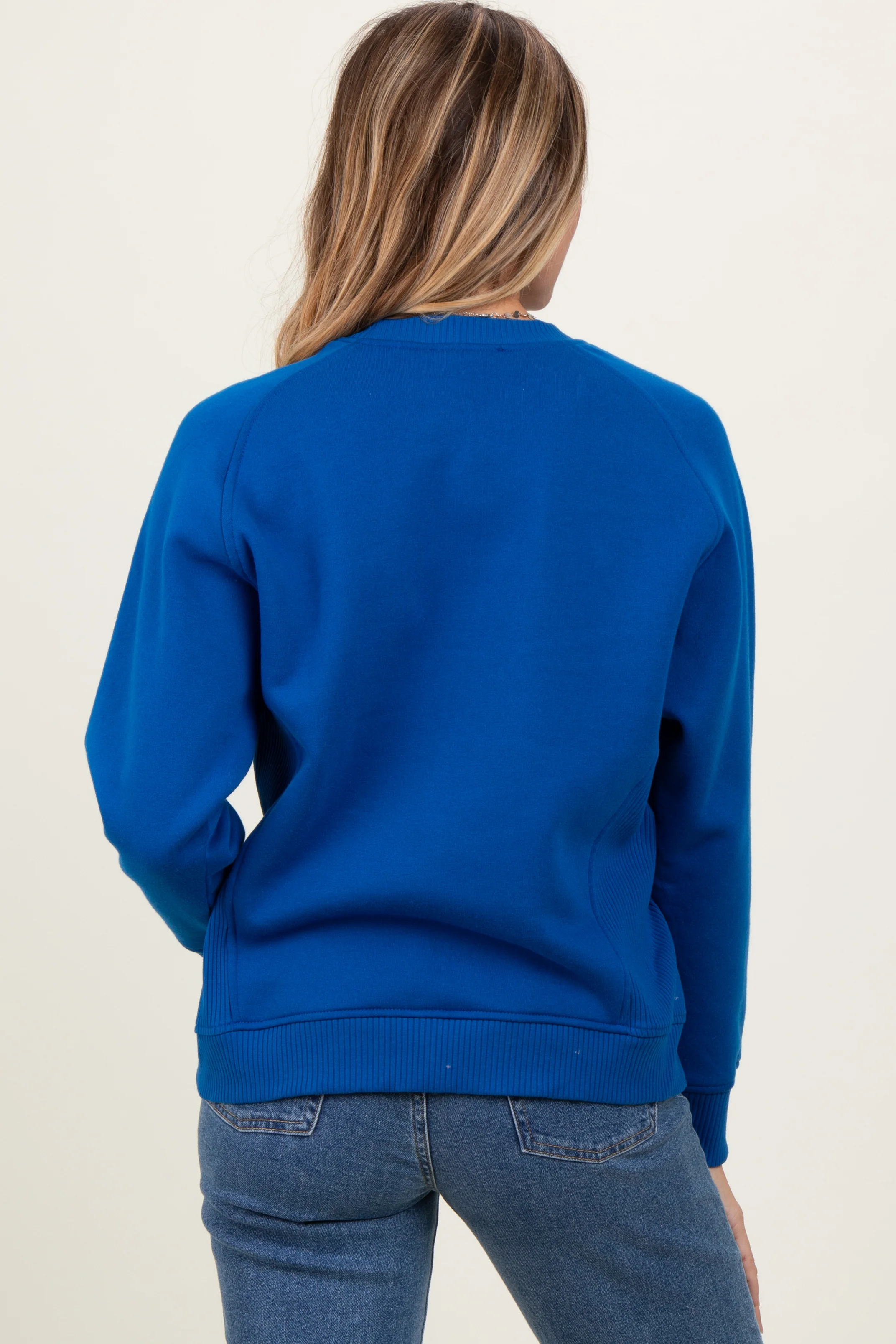 Royal Blue Fleece Sweatshirt - Image 4