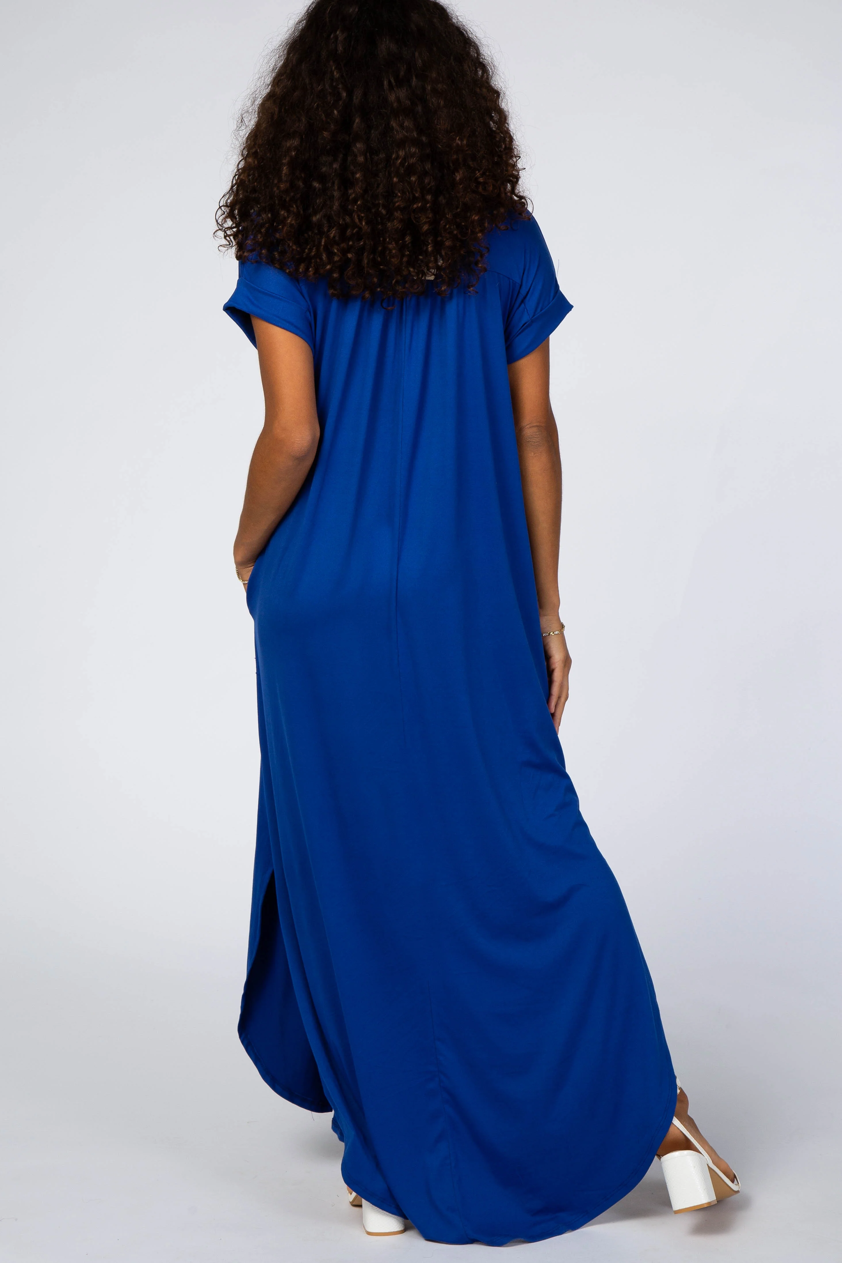 Royal Side Slit Maxi Dress - Image 3