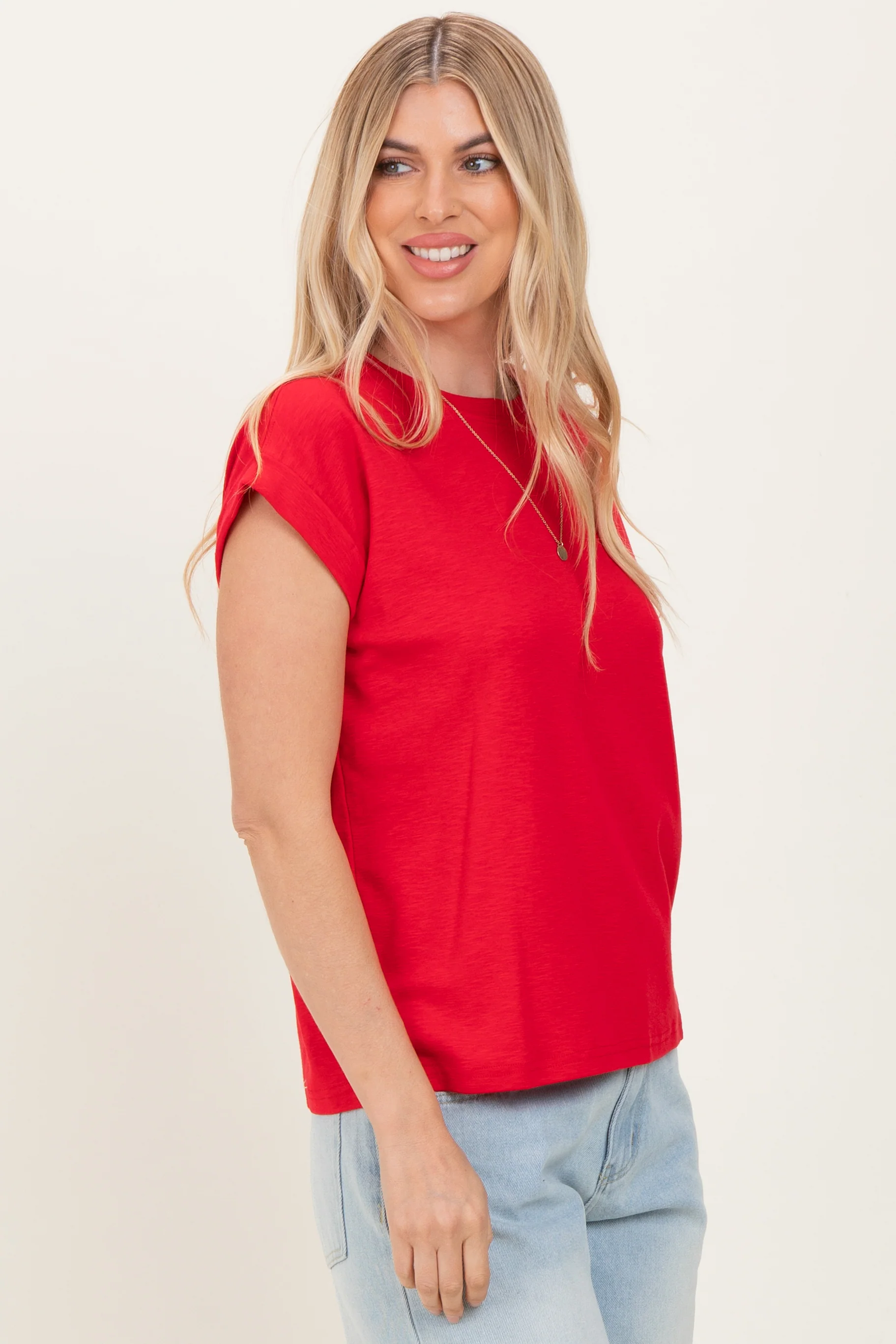 Ruby Rolled Short Sleeve Tee - Image 3