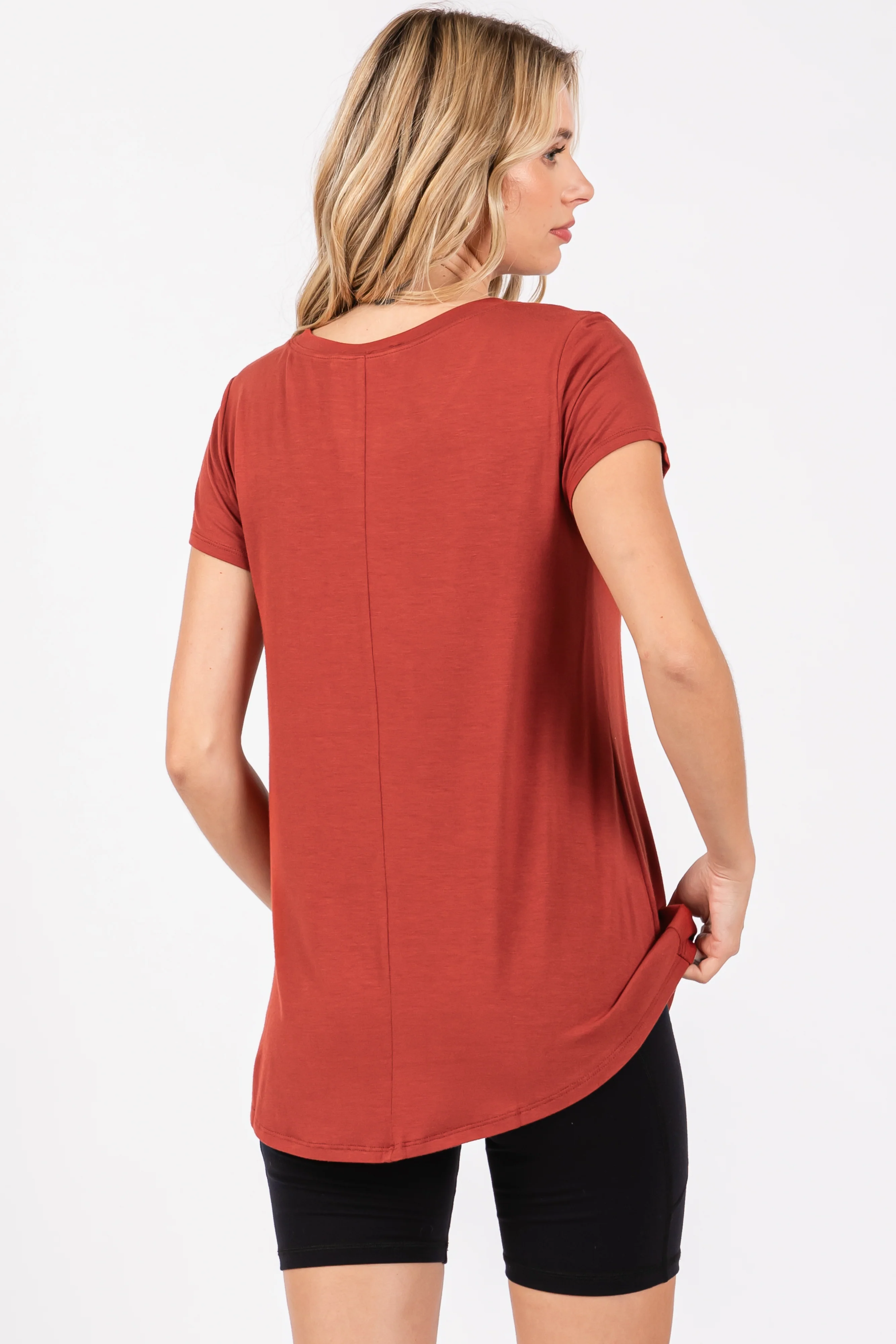 Rust Basic Short Sleeve Top - Image 3